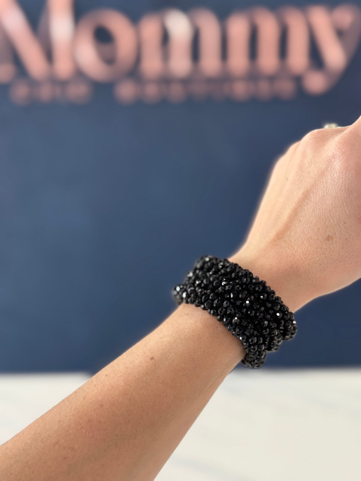 Black Bundle Elastic Bracelet