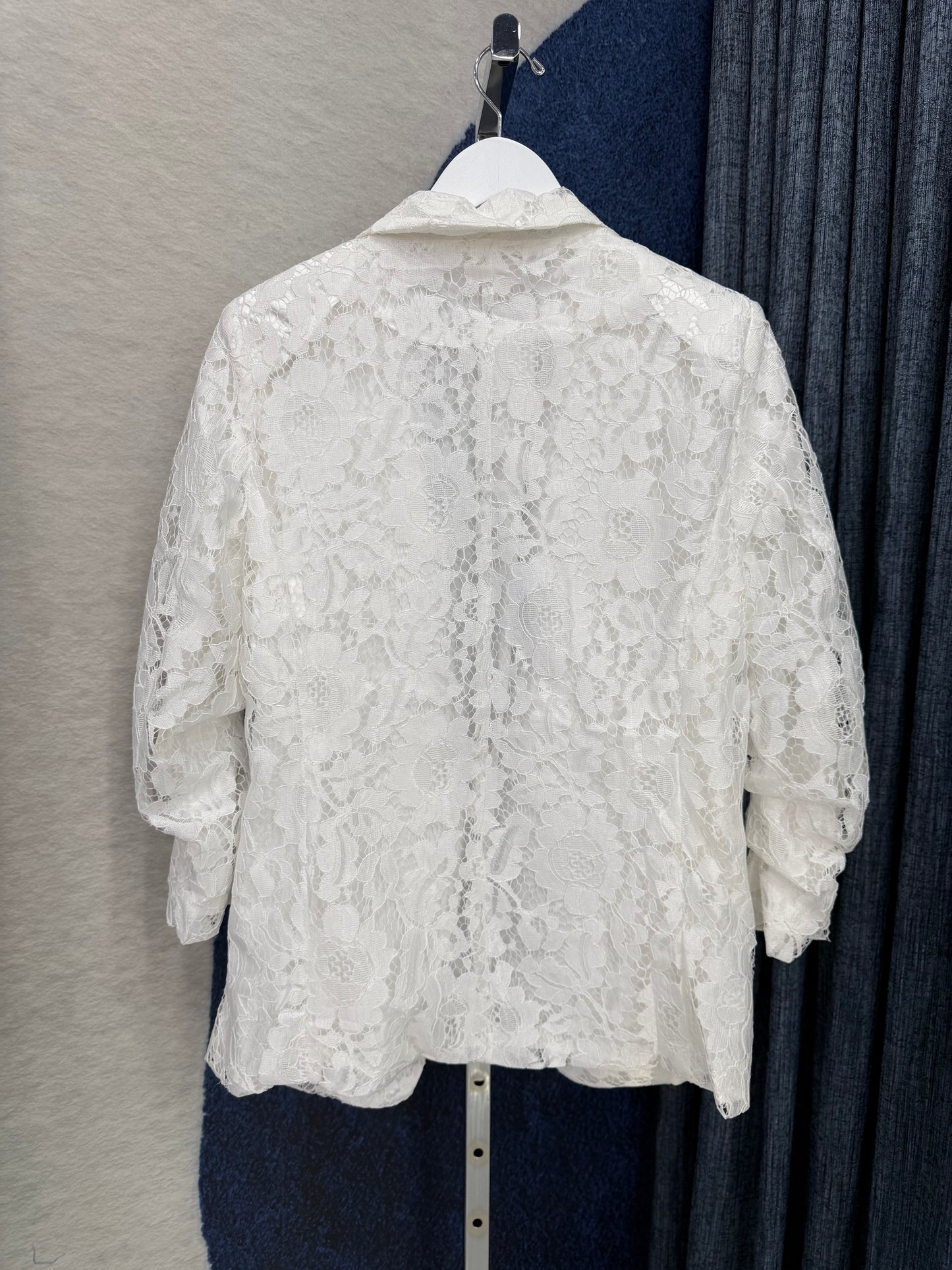 Lace Blazer White