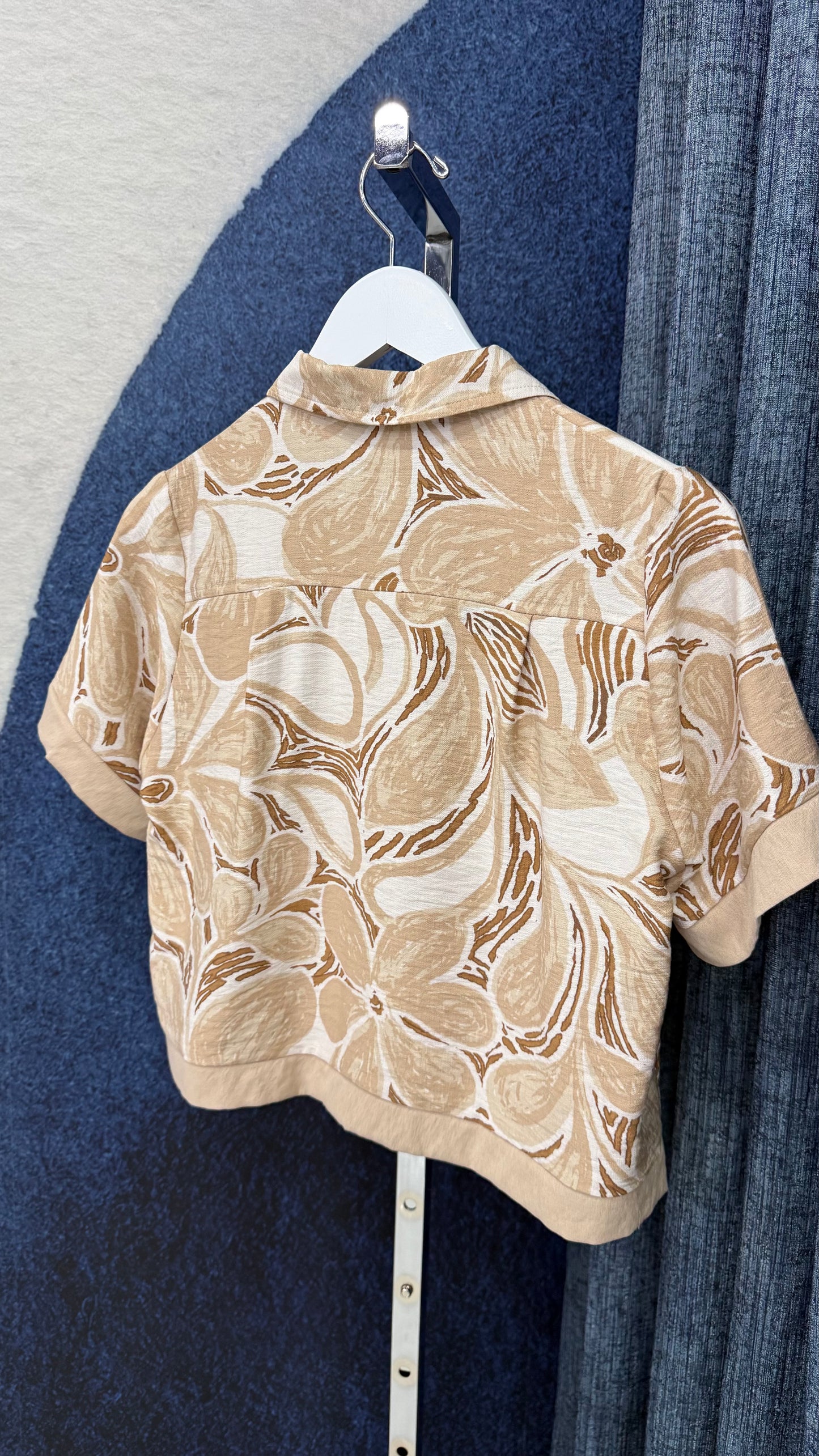 Printed Top & Short Taupe