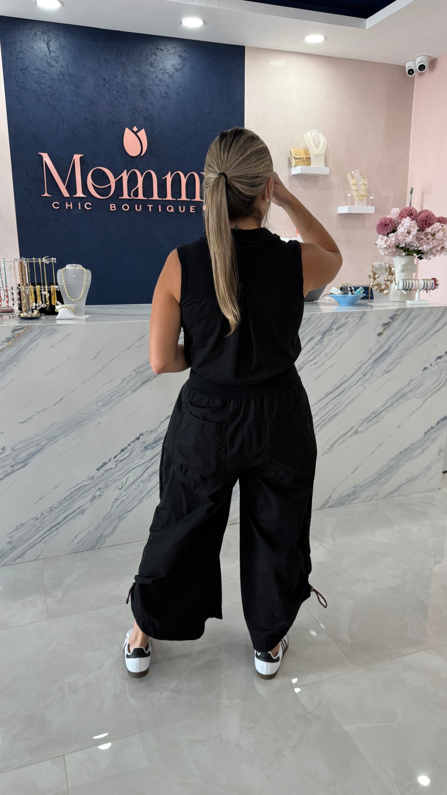 Zip Ash Black Jumpsuit