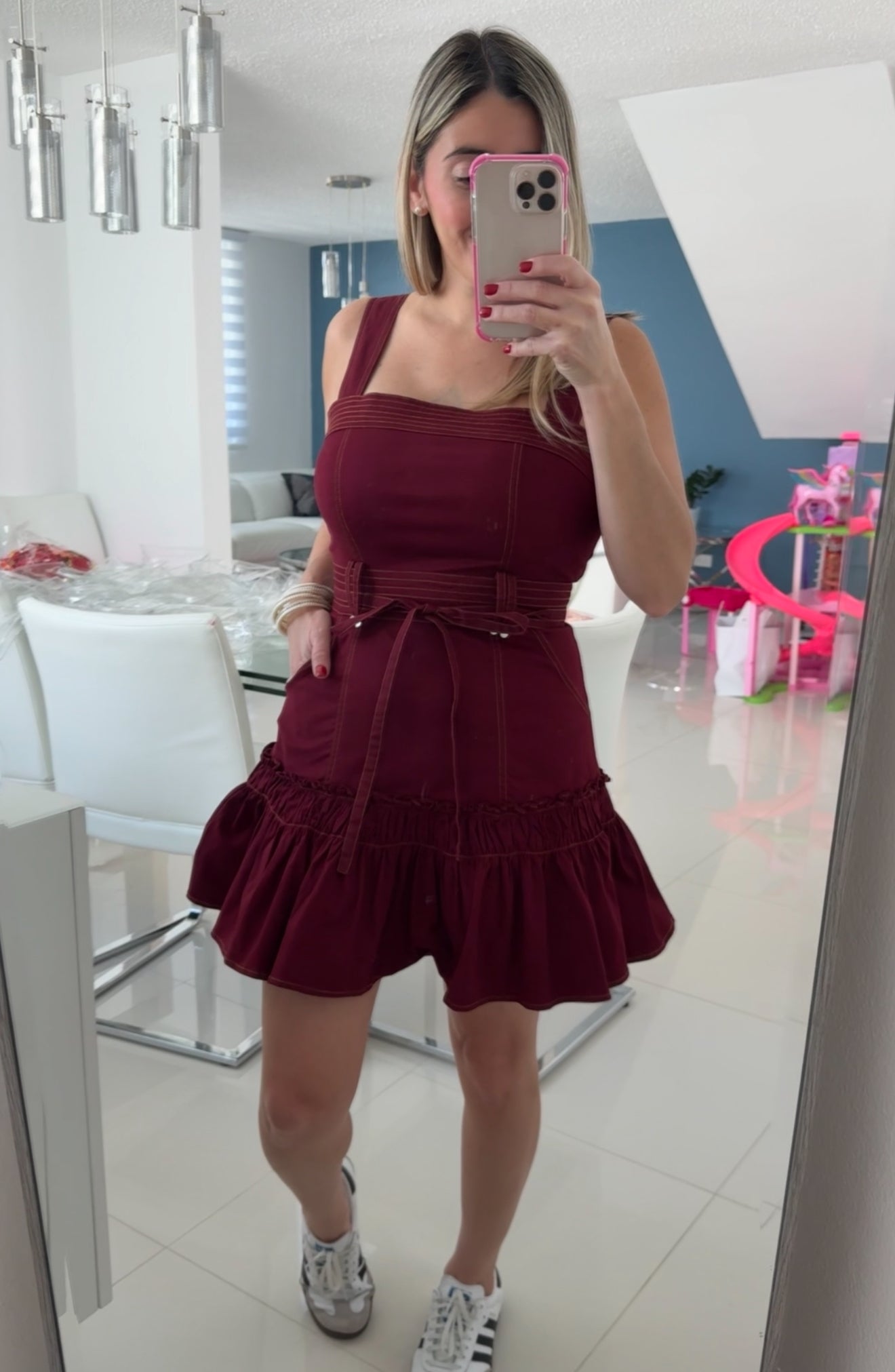 Short Dress Burgundy