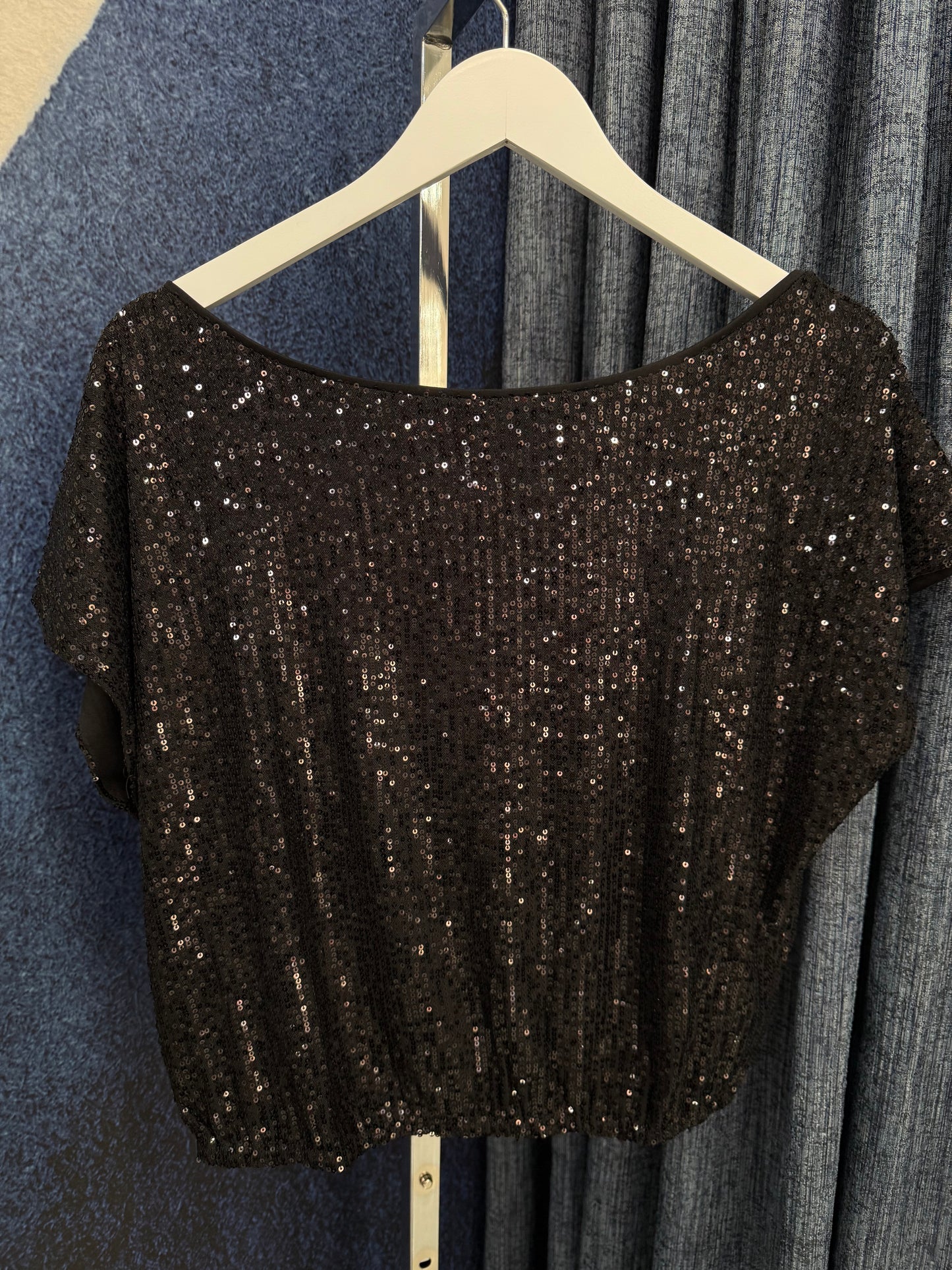 Black Sequins Top