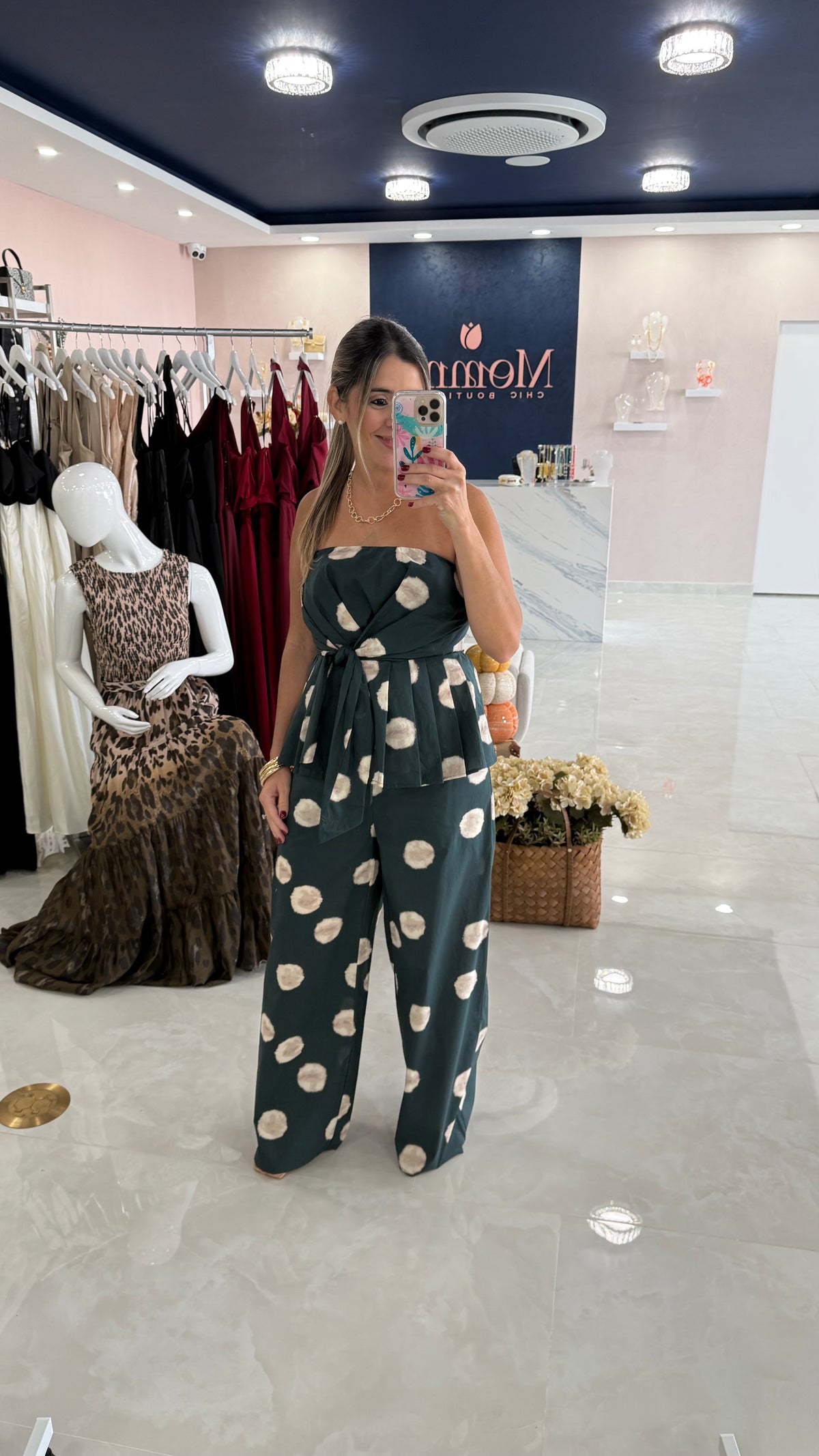 Cotton Wide Leg Pant Green