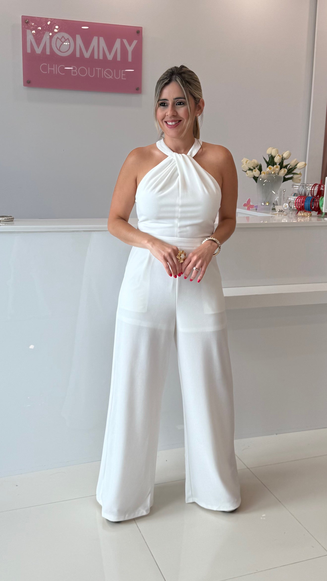 Halter Jumpsuit Withe