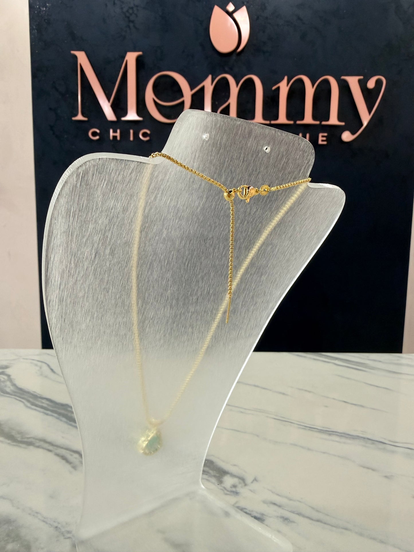 Esmerald Tear Drop Necklace