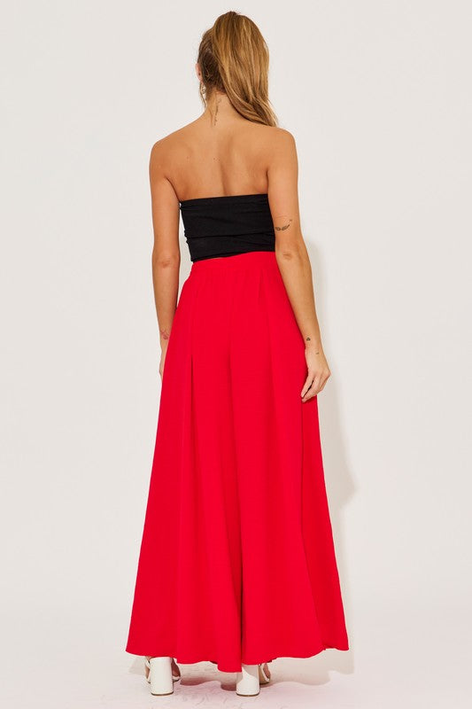 Wide Leg Pant Red