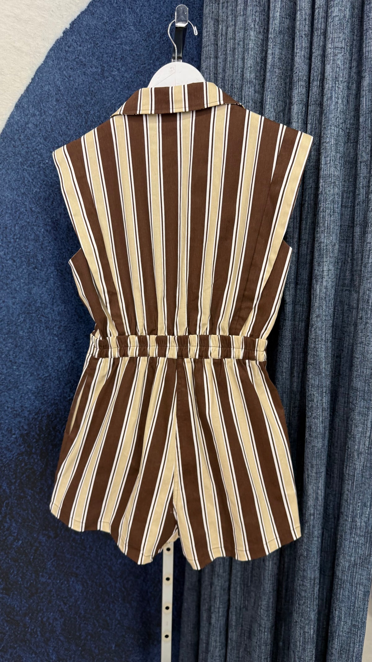 Striped Tailored Romper