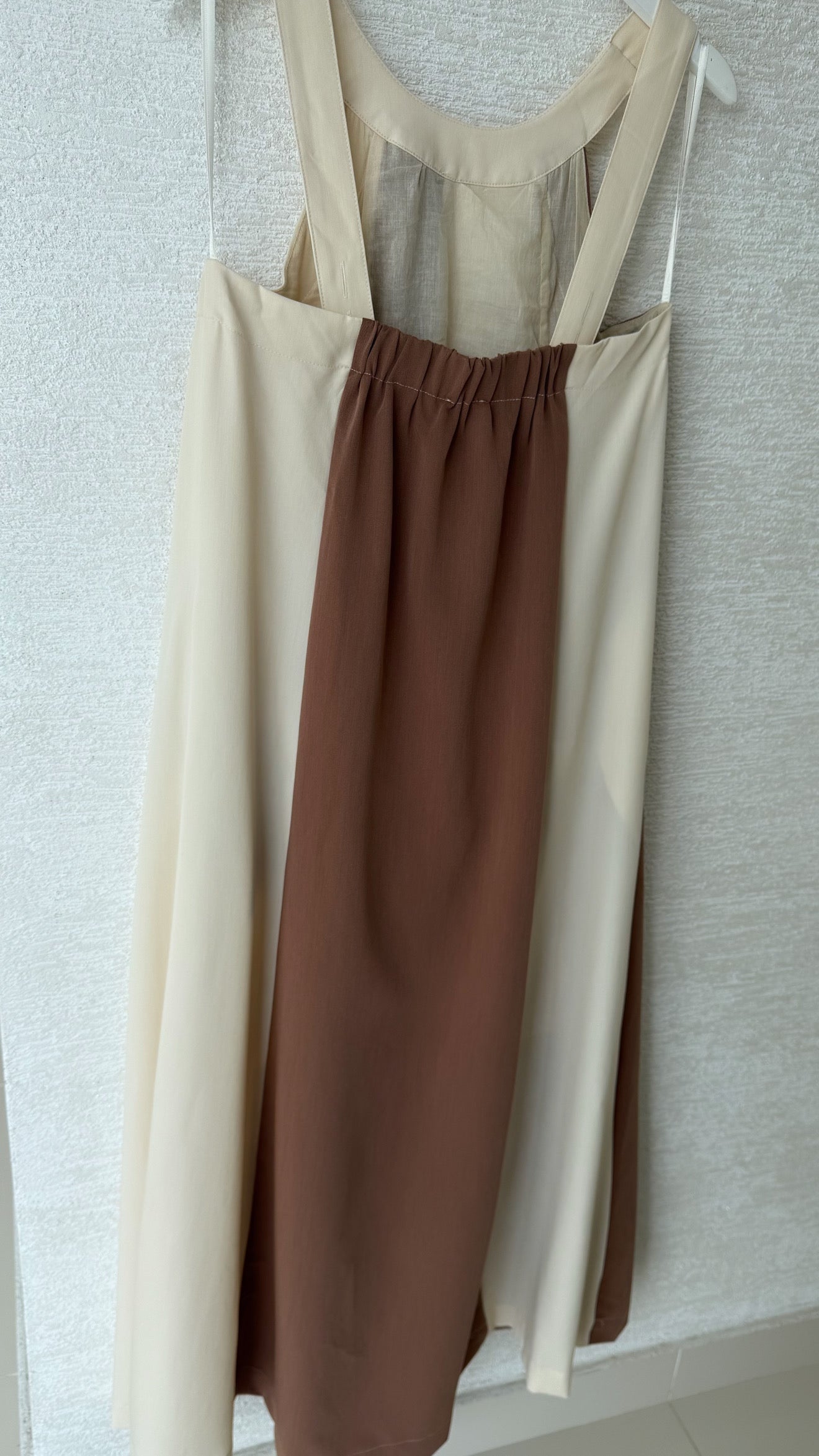 Halter Neck Color Block Maxi Dress