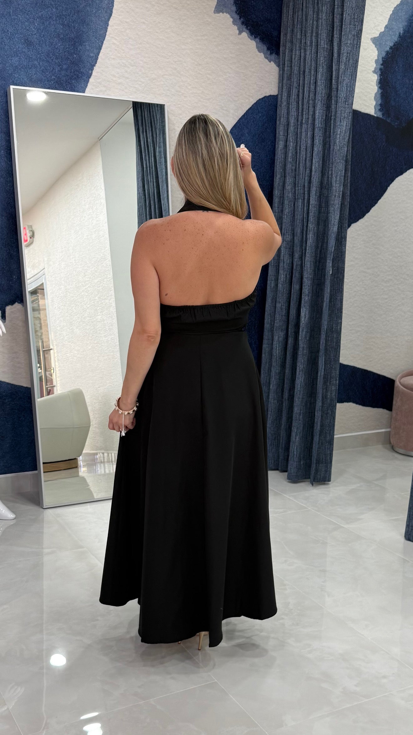 Maxi Dress Halter Black
