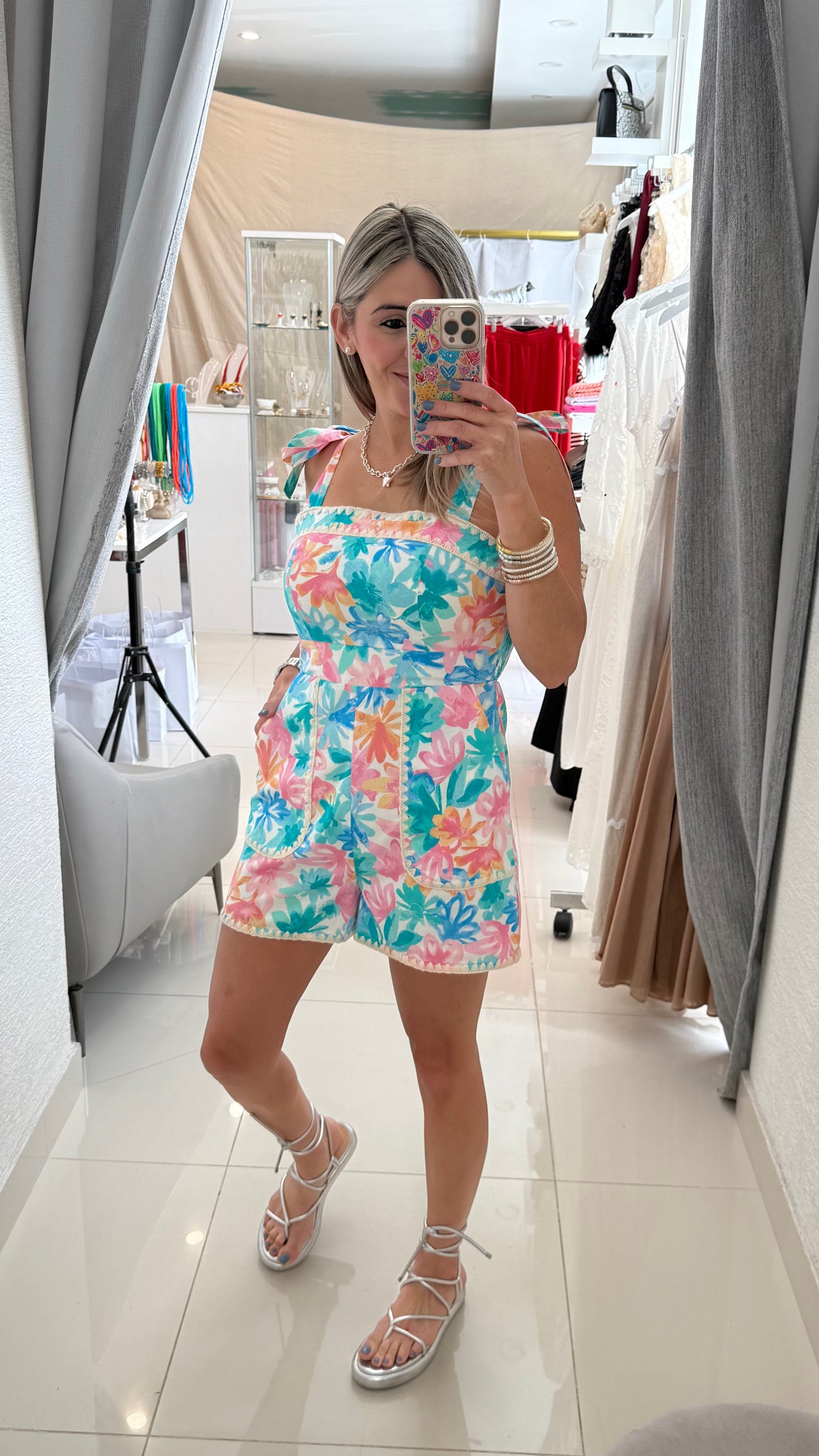 Printed Romper Multi