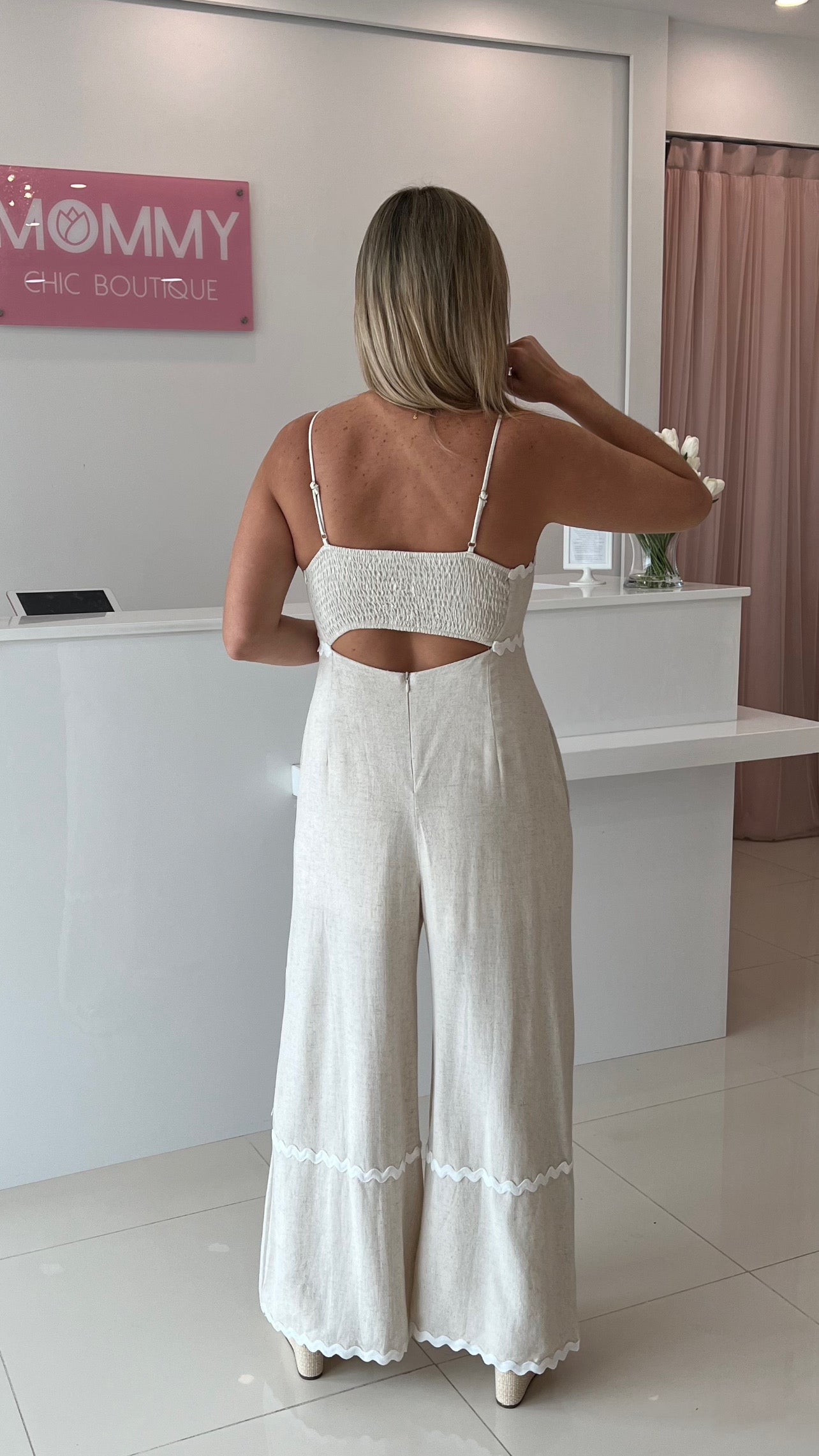 Linen Jumpsuit Sand