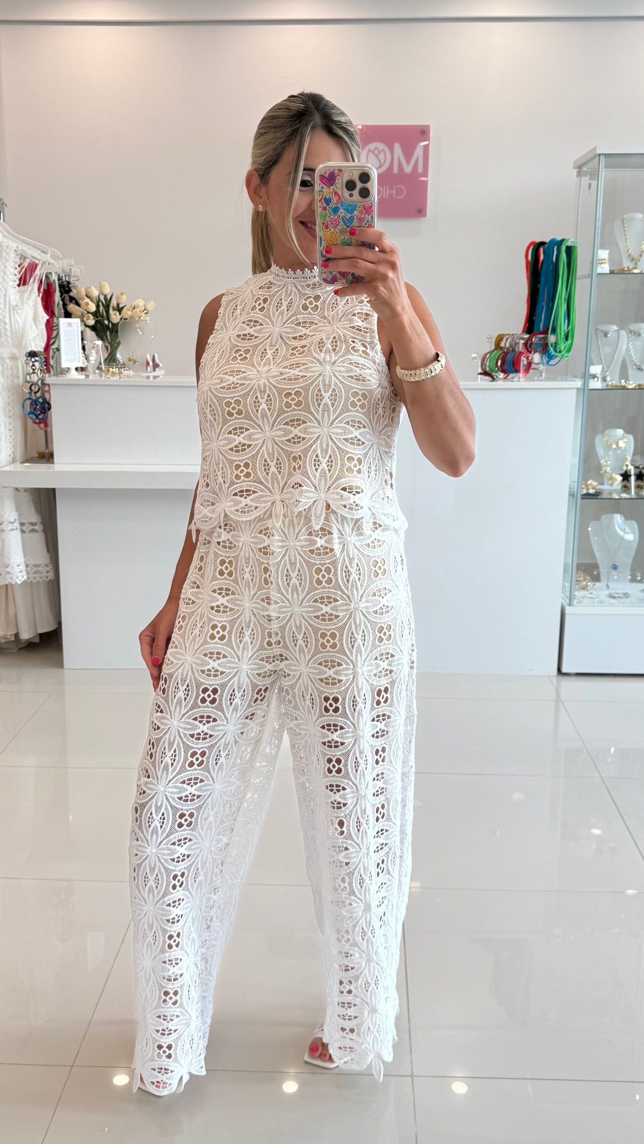 Lace/Crochet Top White