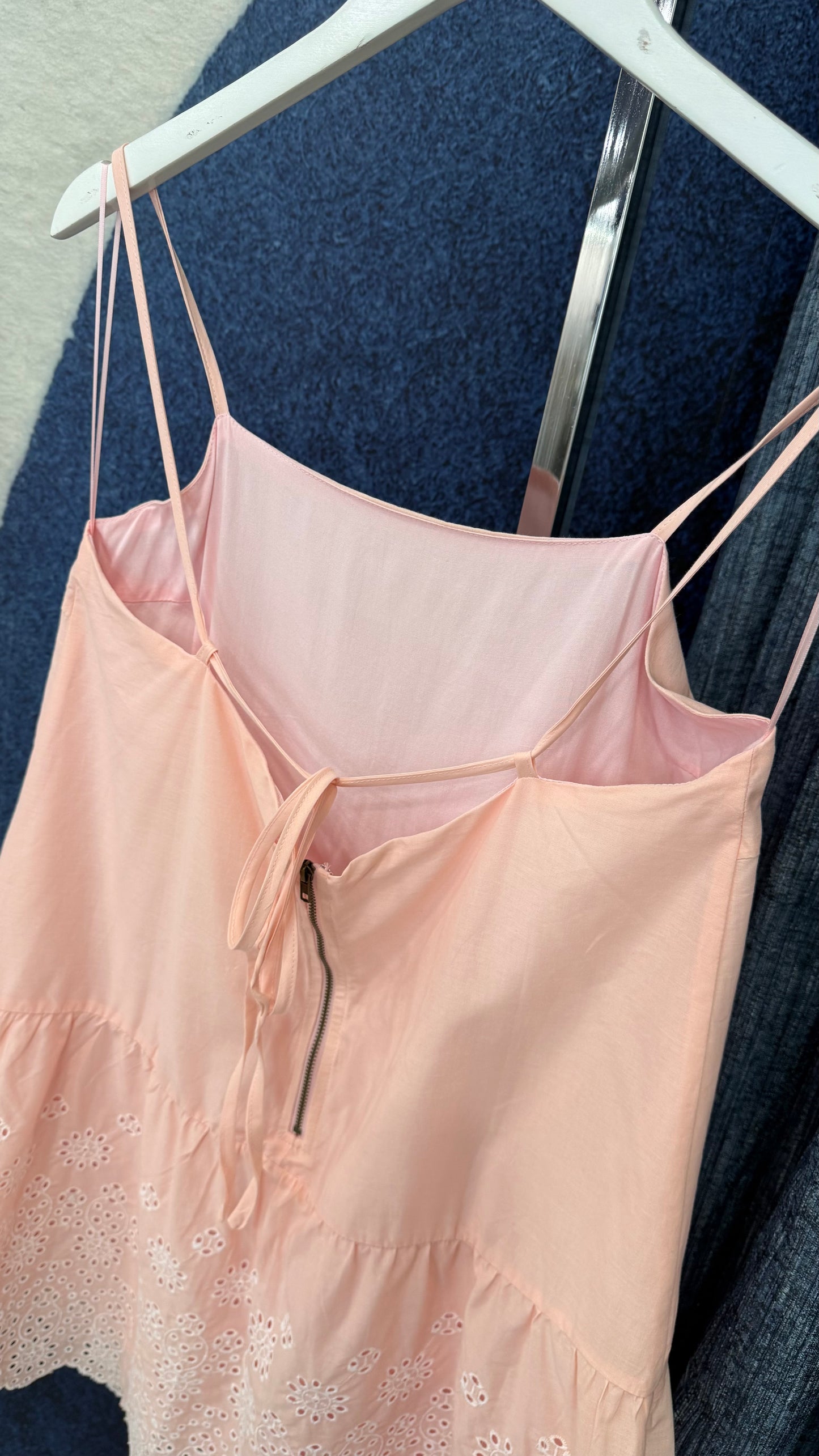 Eyelet Cami Mini Dress Pink