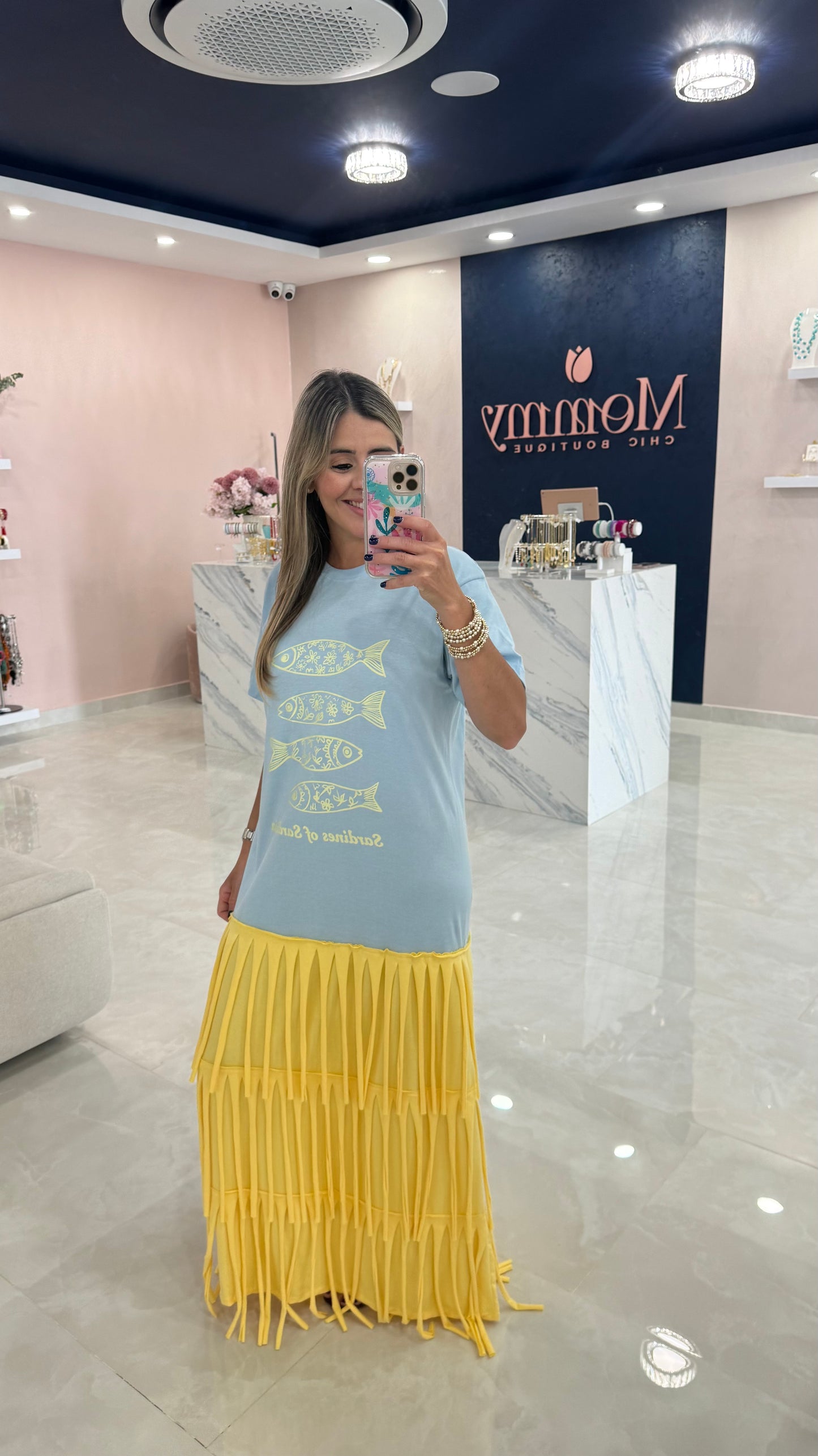 Fringe Shirt Summer Maxi Dress