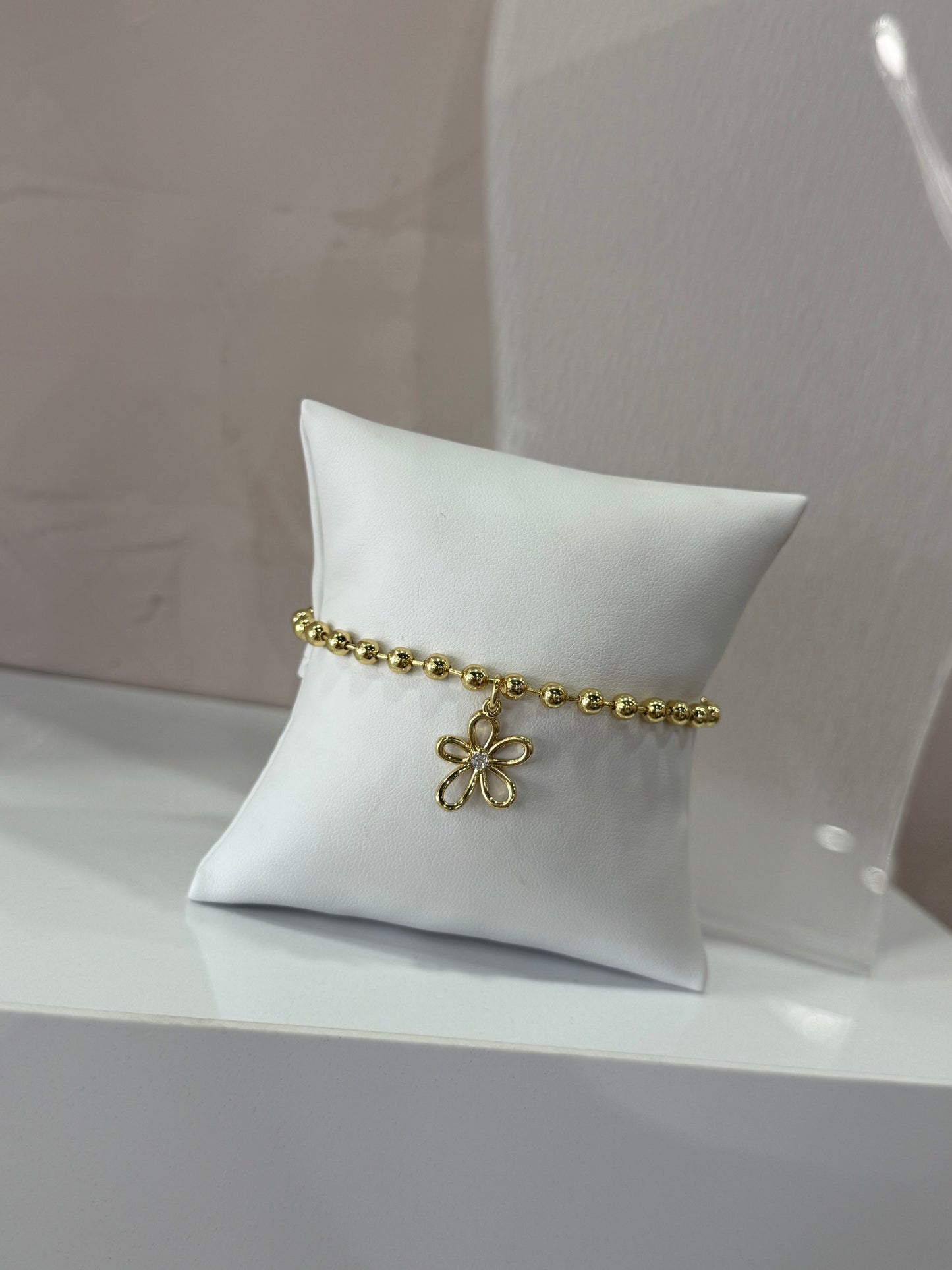 Flower Gold Plated Bracelet
