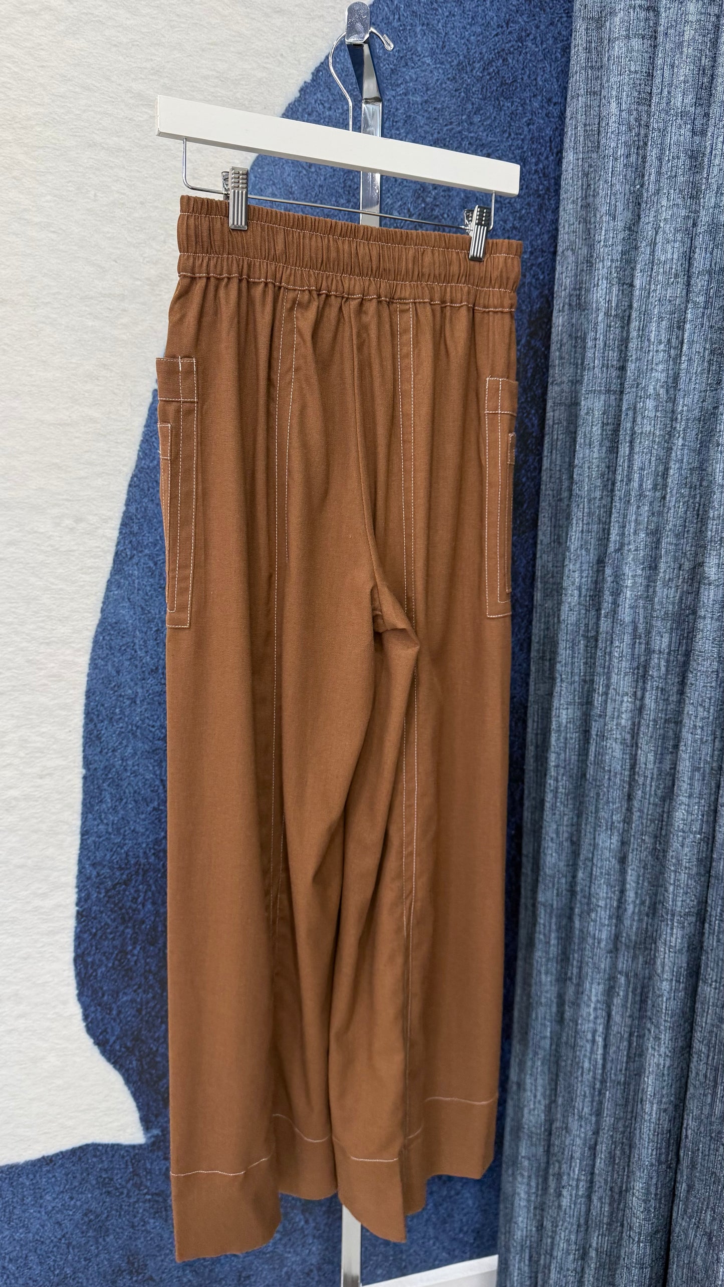 Linen Wide Leg Pant Walnut