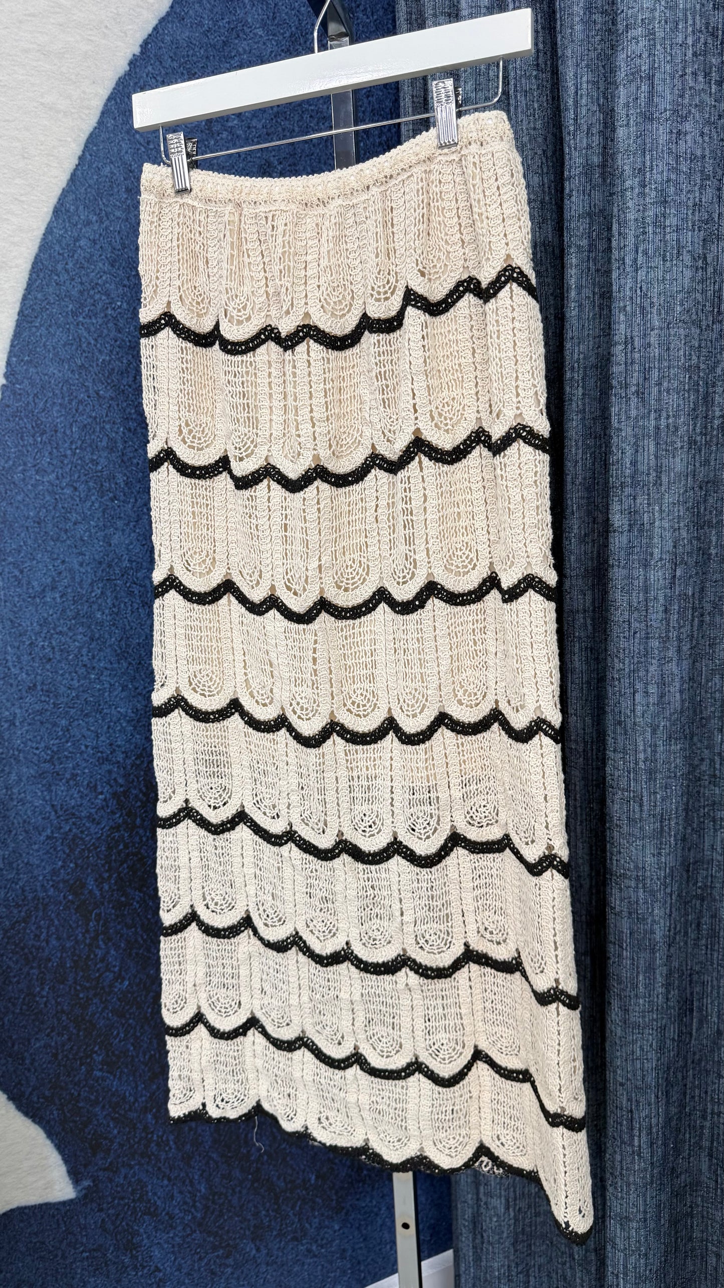 Crochet Top & Skirt Natural & Black