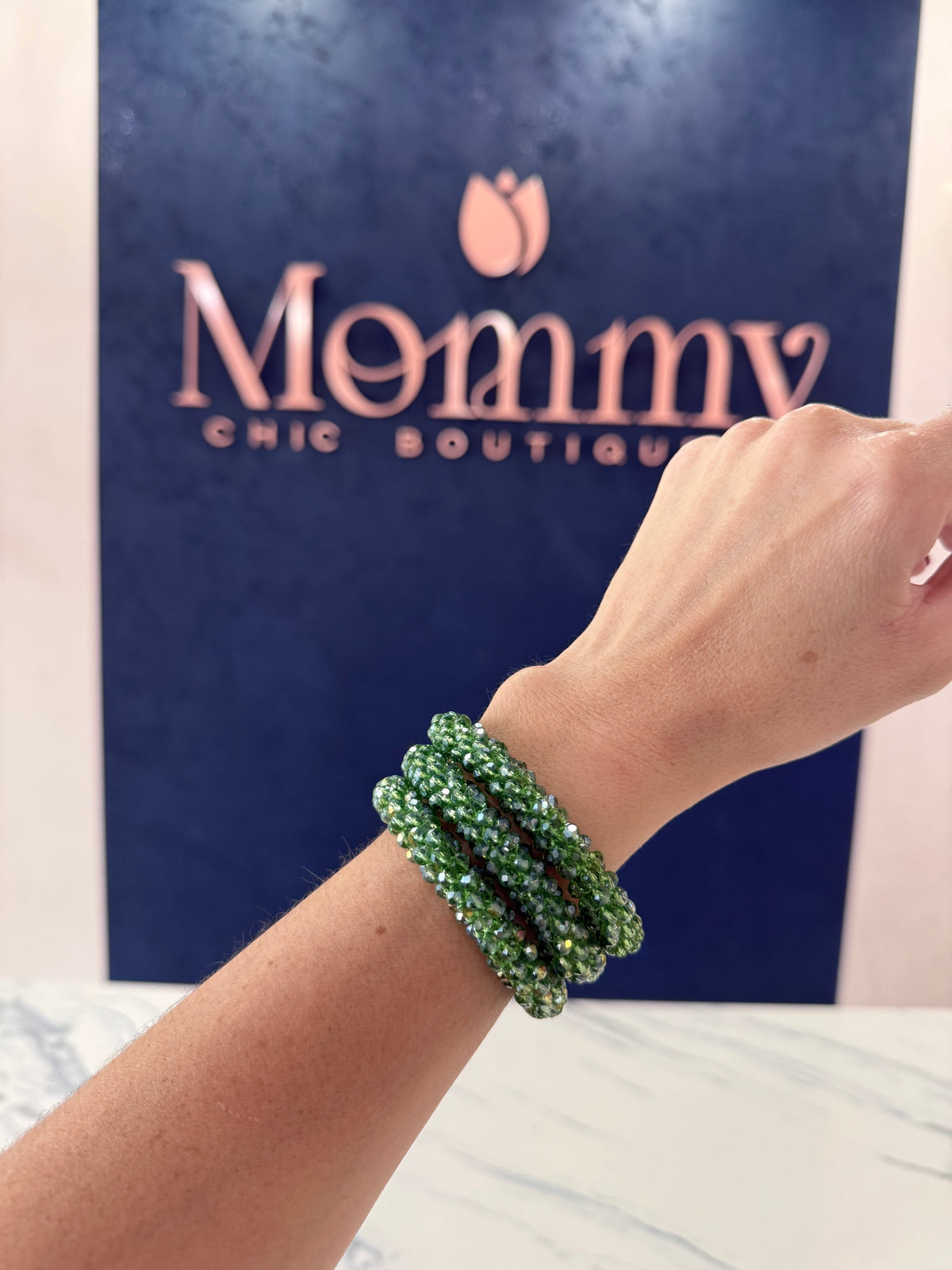 Beaded Bracelet Bundle Green