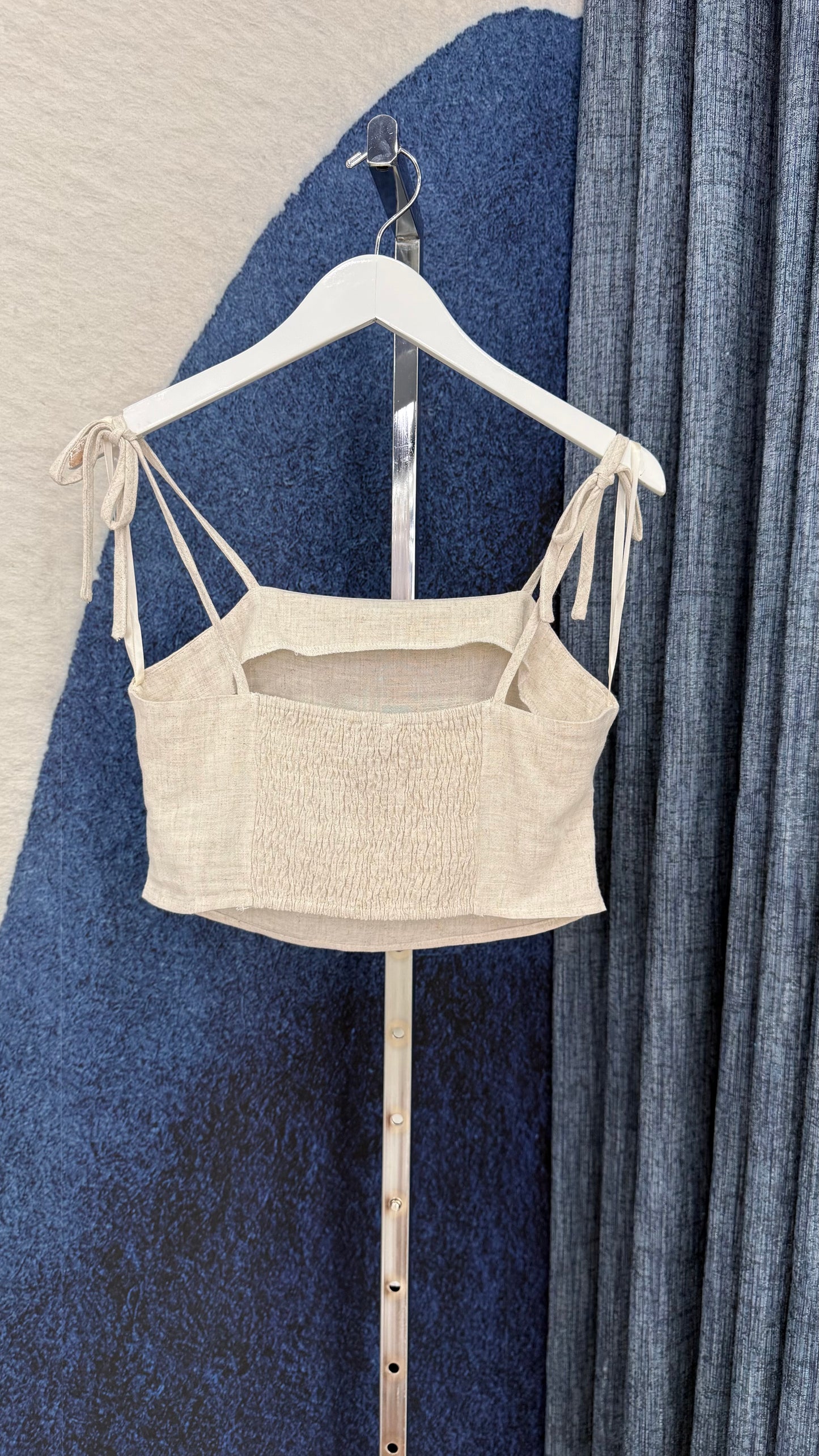 Linen Crop Top Oatmeal