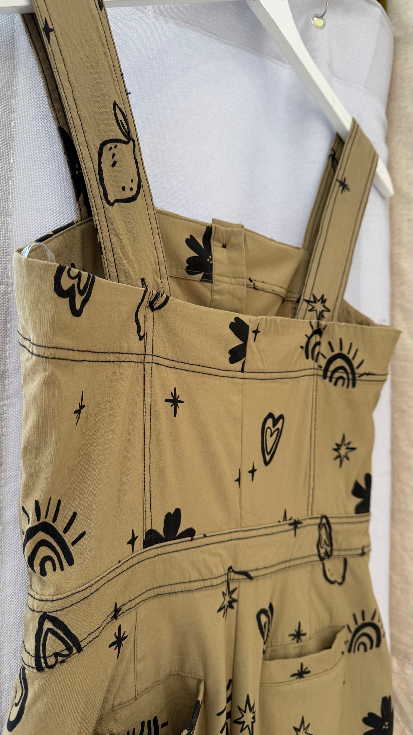Overall Printed Olive