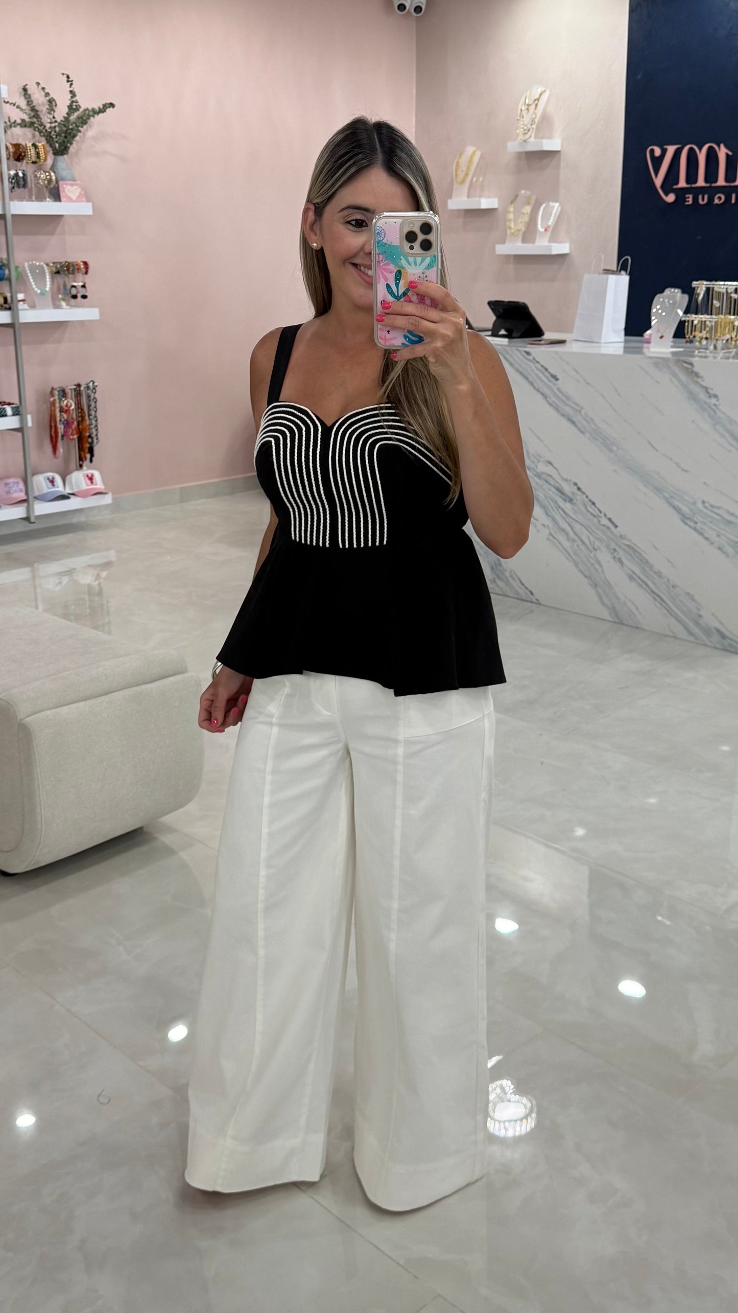Wide Leg Lightweight Denim Off White