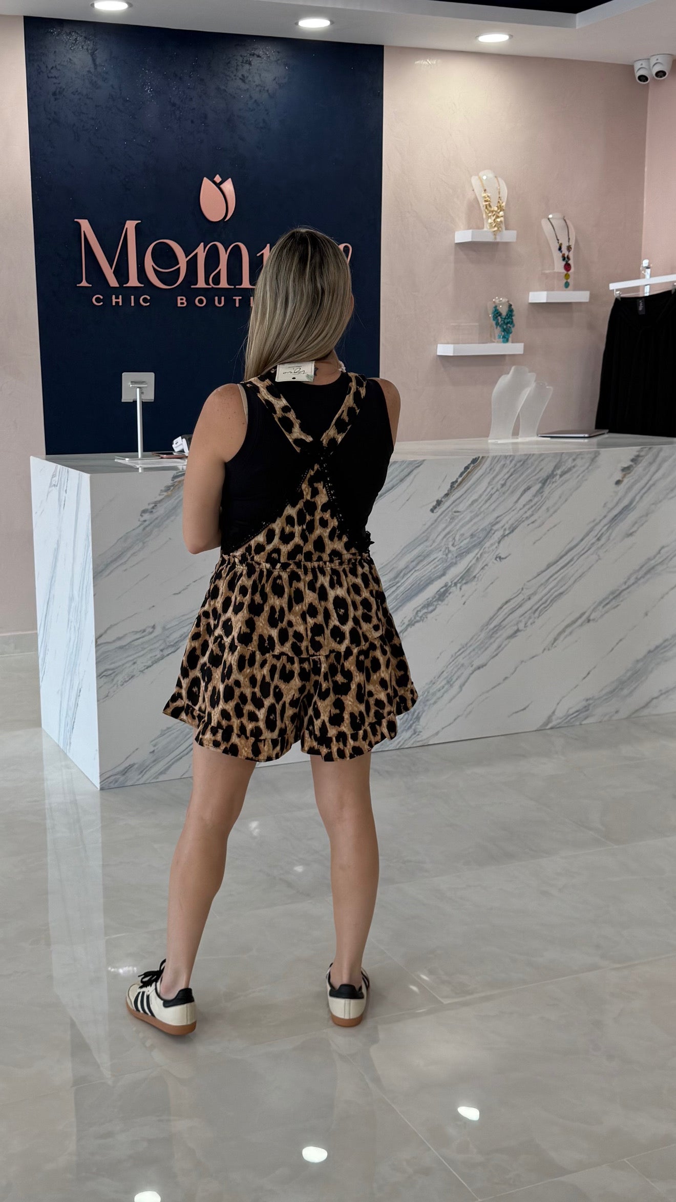 Leopard / Lace Romper