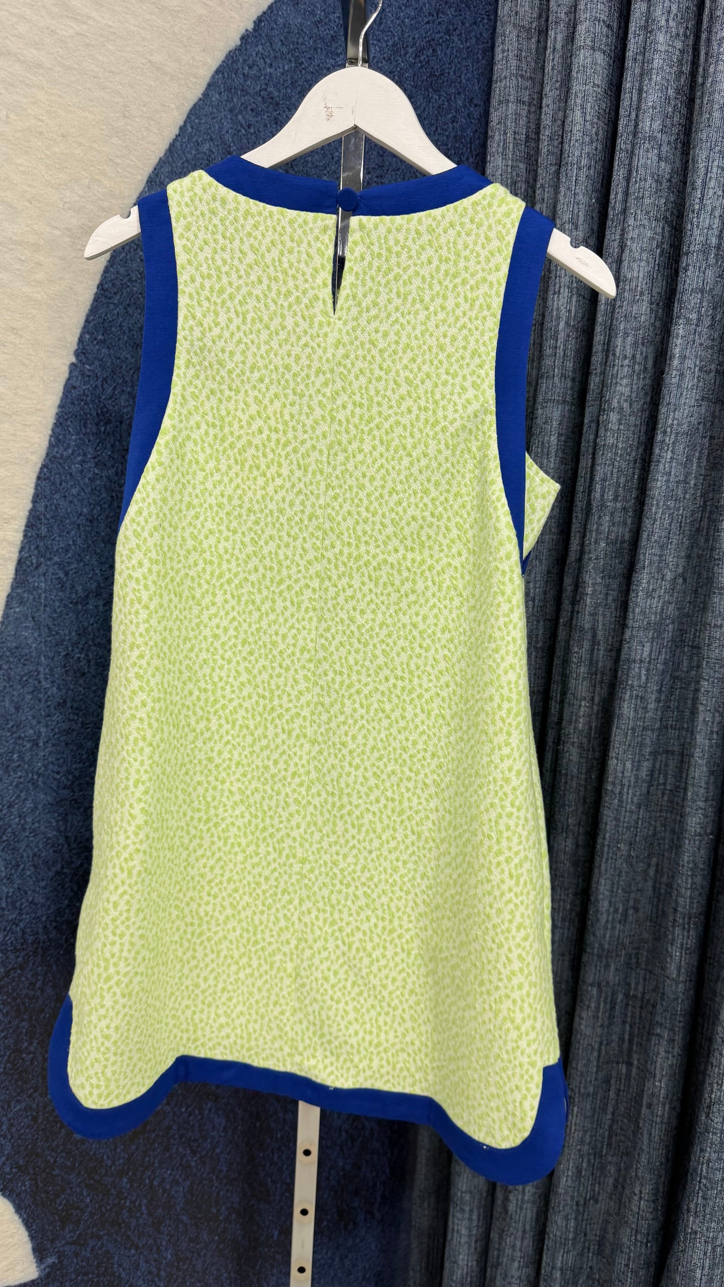 Contrast Dress Lime & Blue