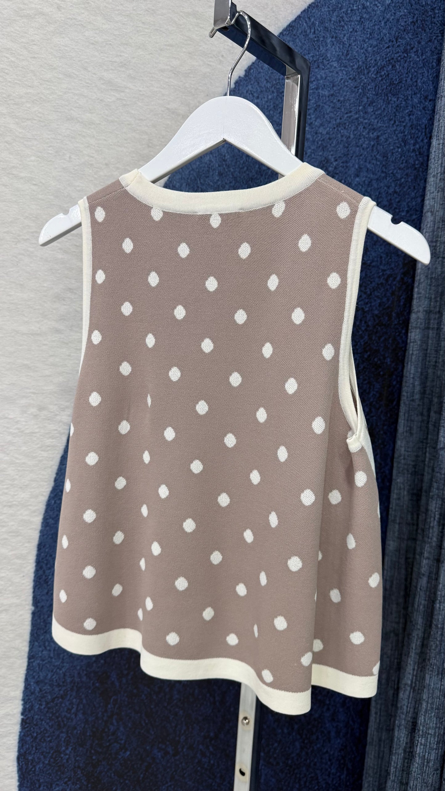 Top Polka Dot Taupe