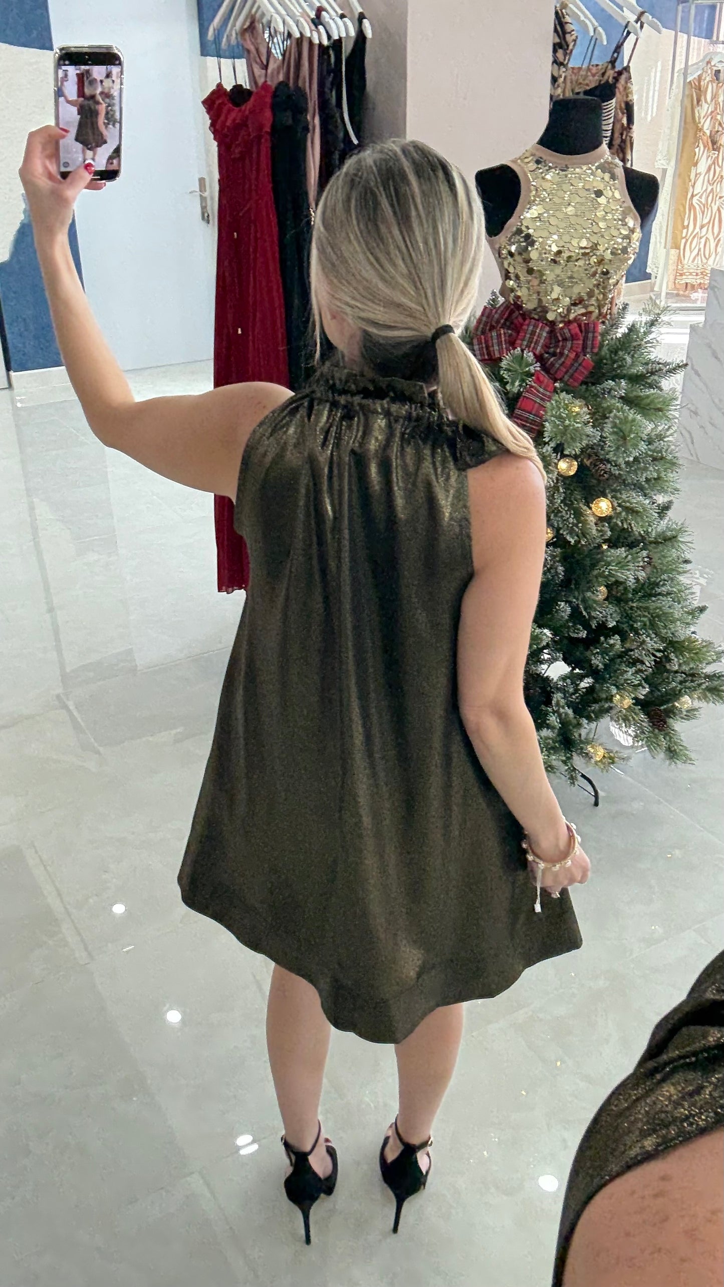 Bronze Halter Dress (Oversize)