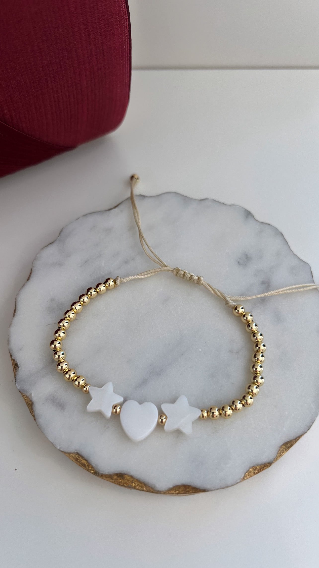 Adjustable Bracelet With Star & Heart