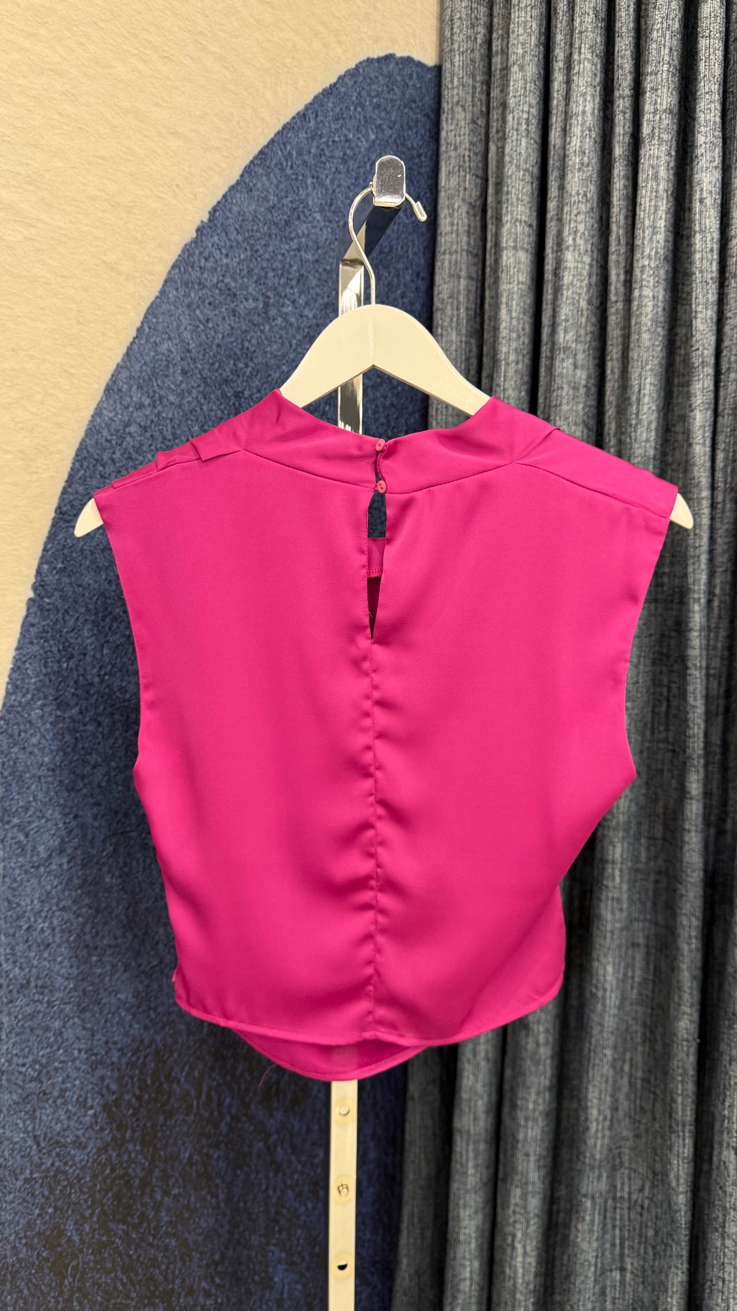 Satin Top Magenta