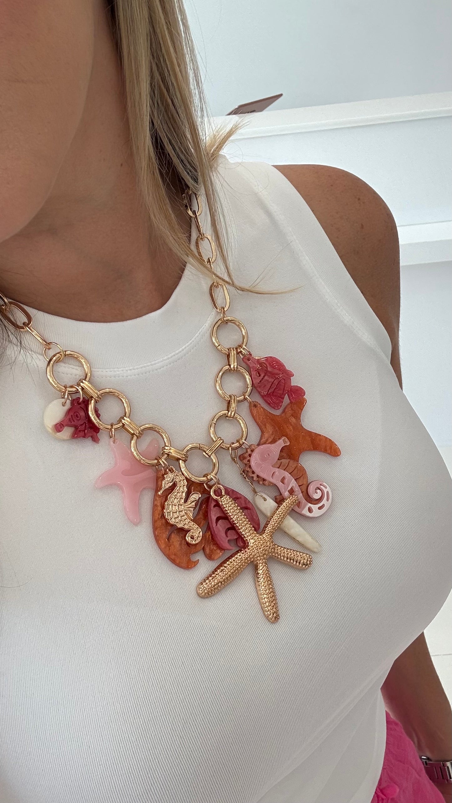 Sea Shells Resin Necklace