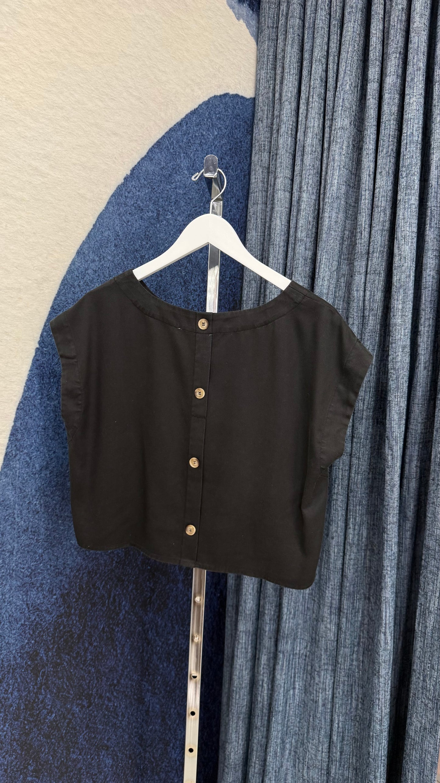 Mineral Black Tencel Top
