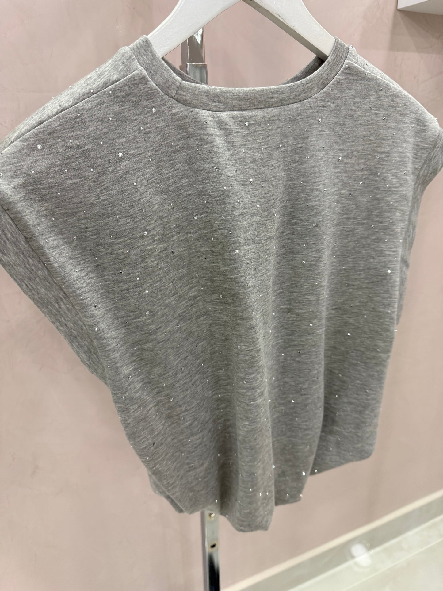 Studded Top Gray