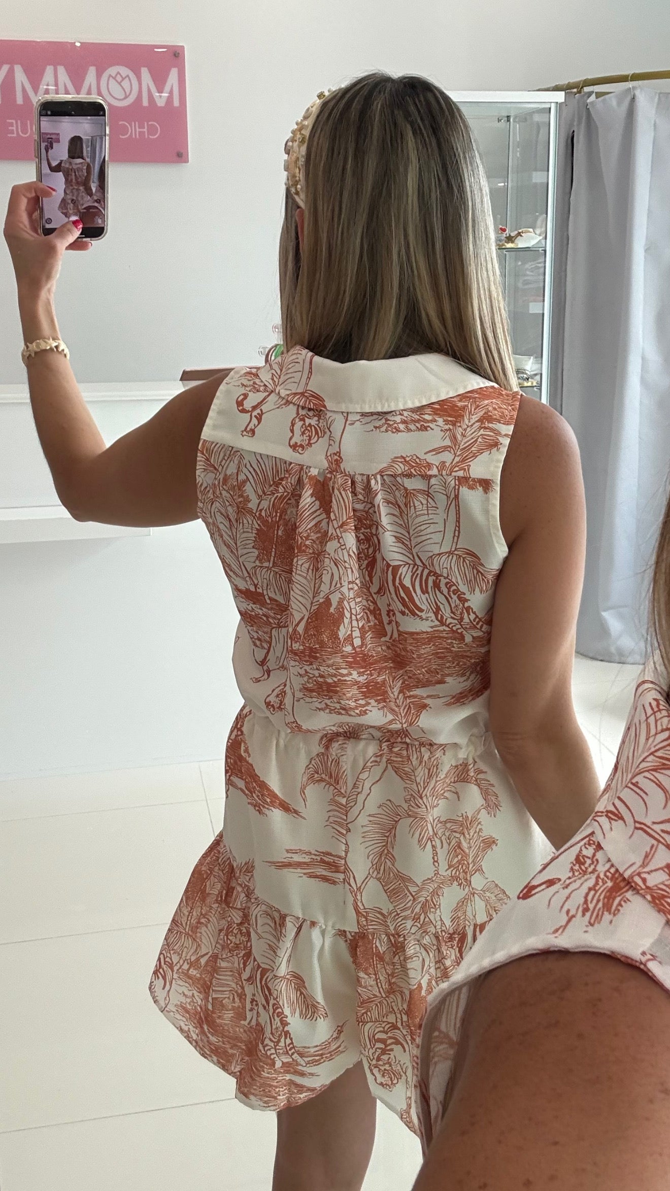 Printed Camel Romper