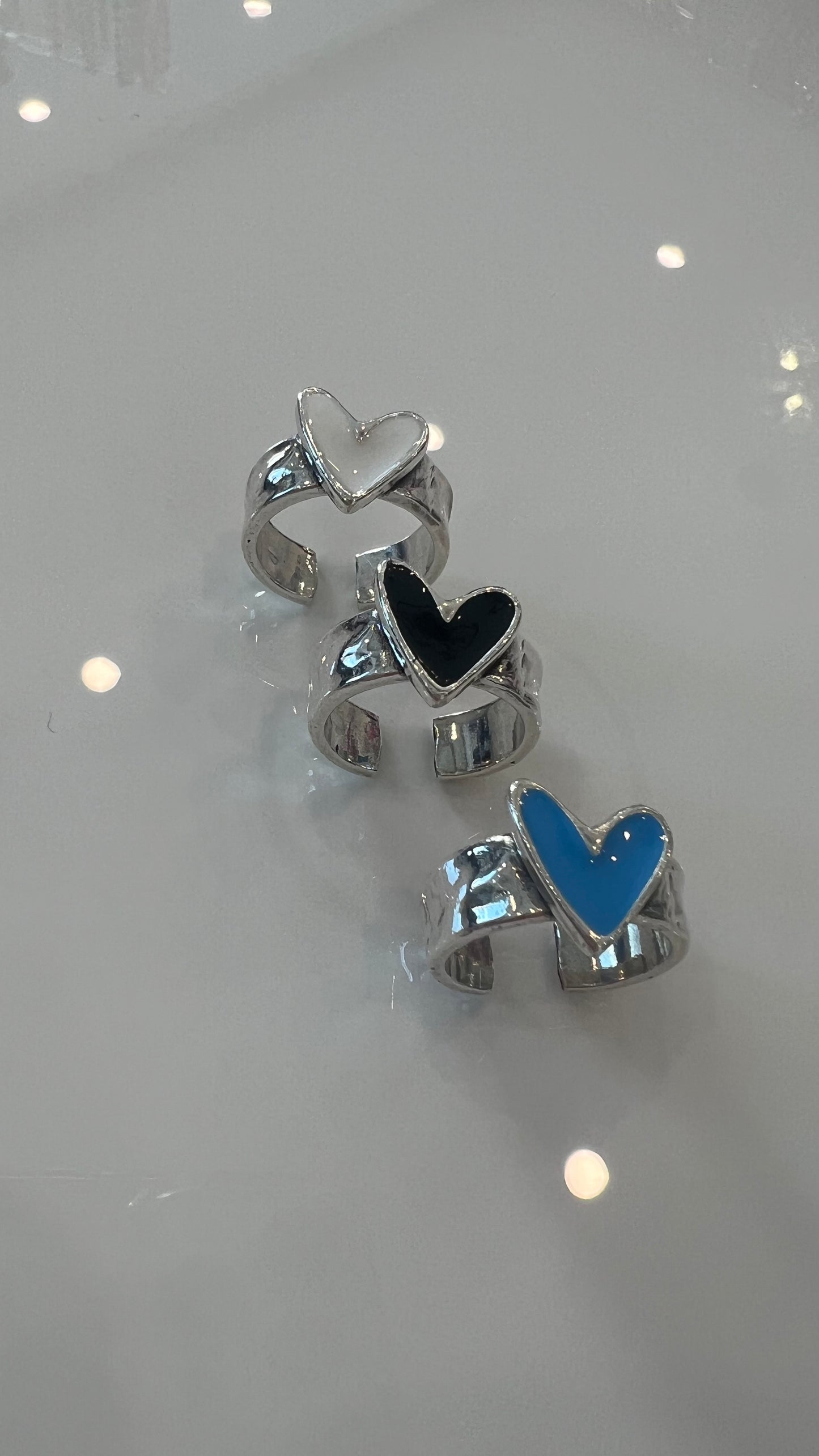 First Love Adjustable Ring - Silver Tucco