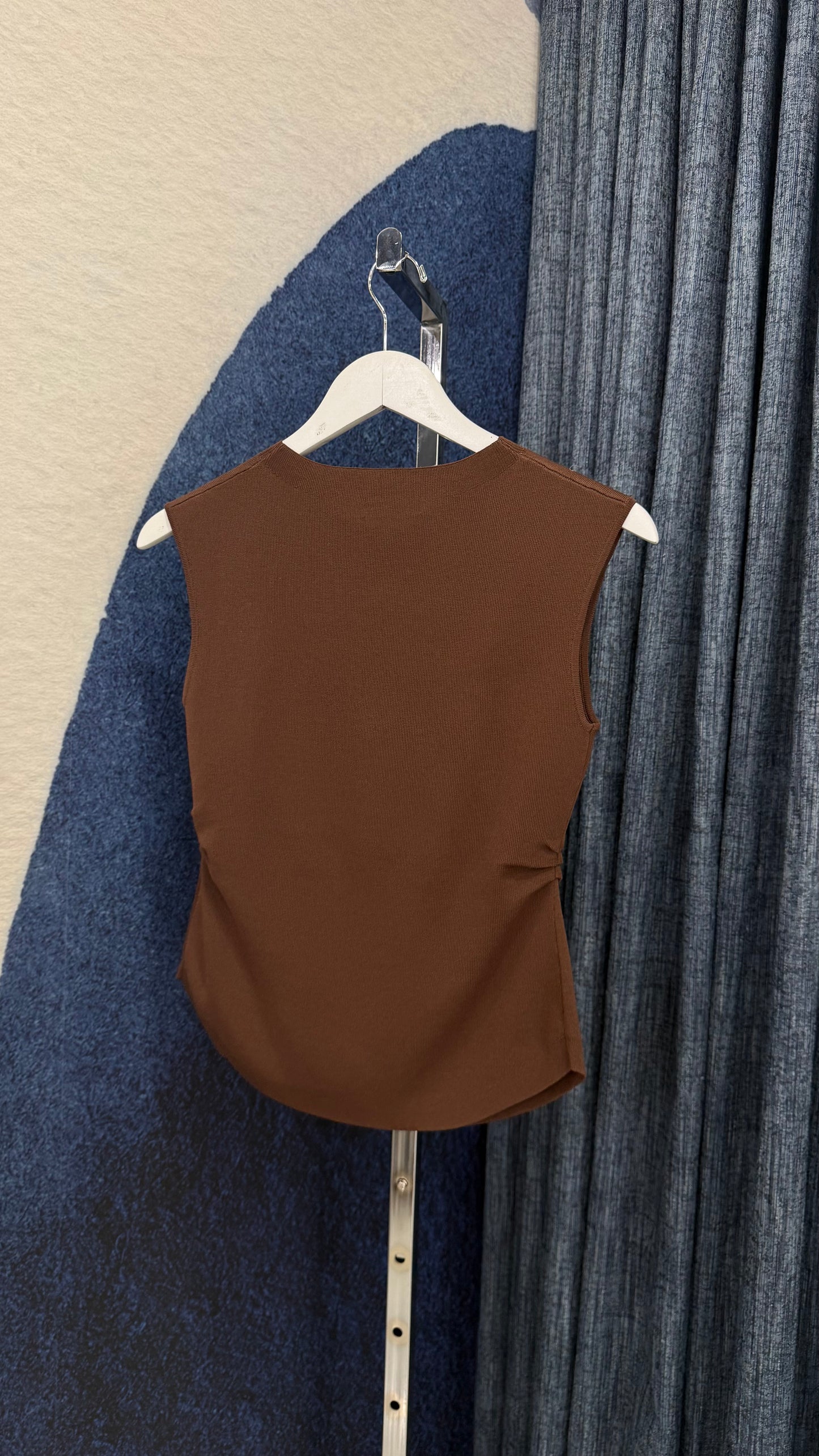 Twist Knit Top Brown