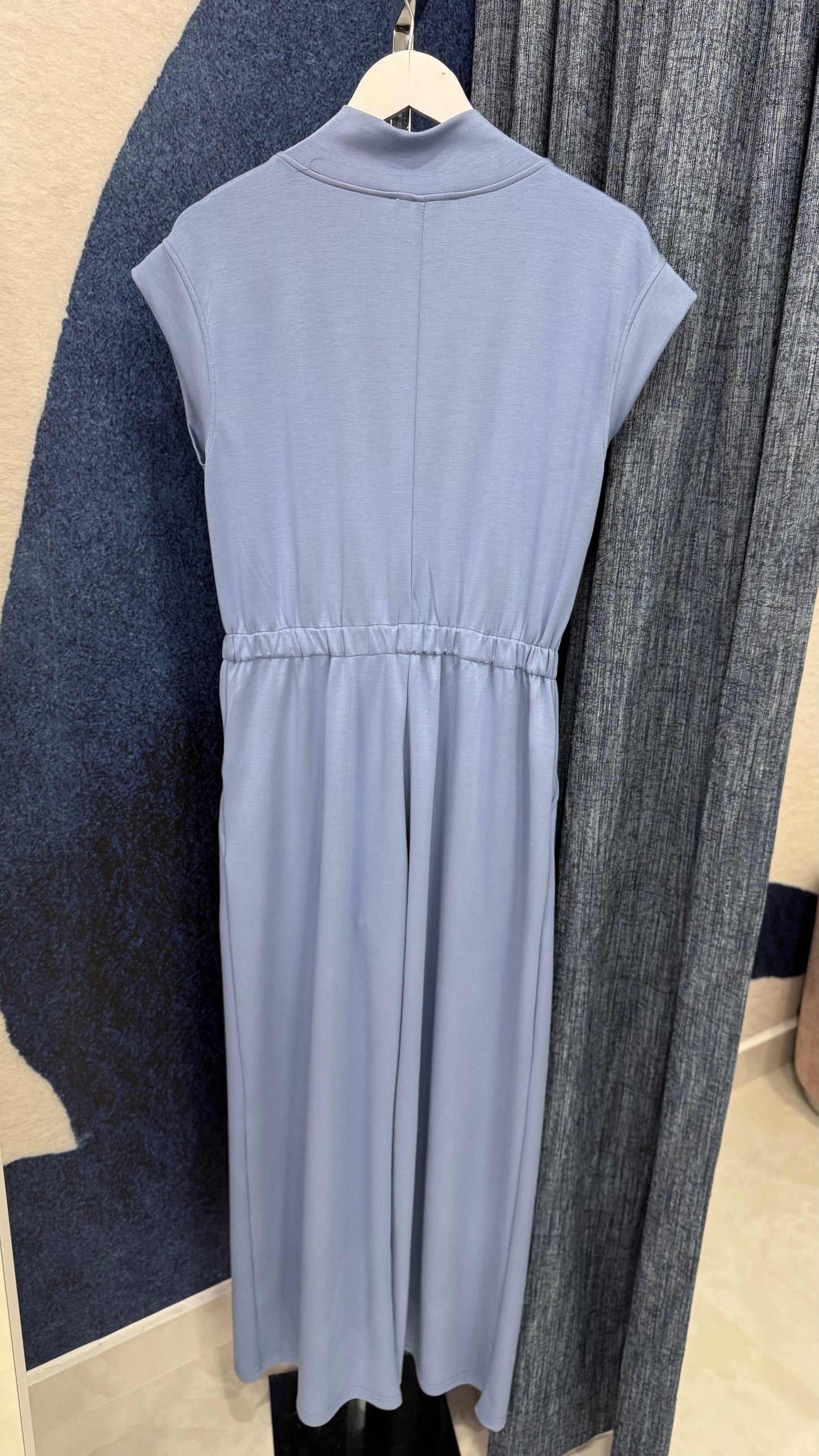 Knit Comfy Jumpsuit Blue