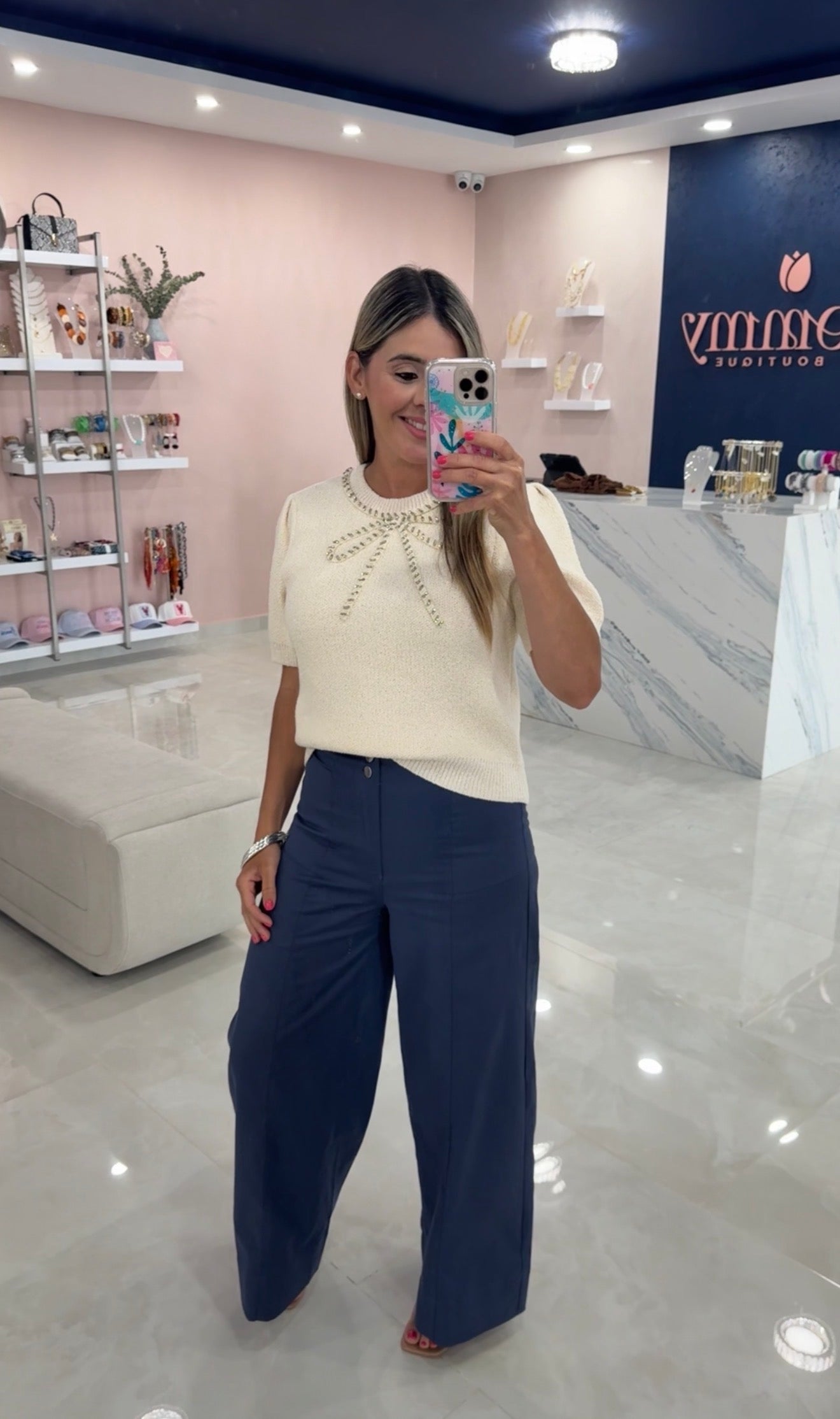 Wide Leg Lightweight Denim Blue