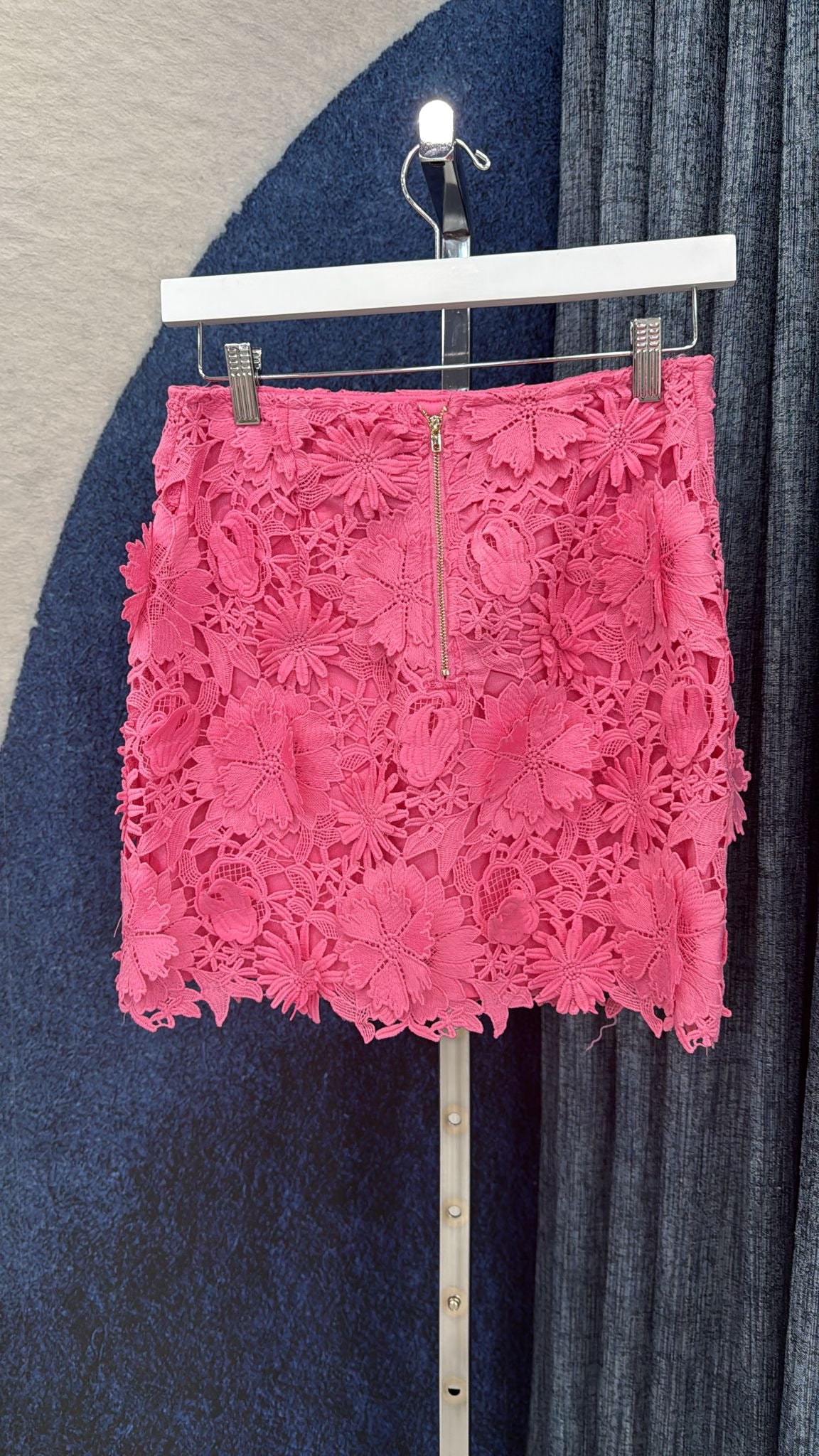 Embroidery Top & Skirt Set Pink