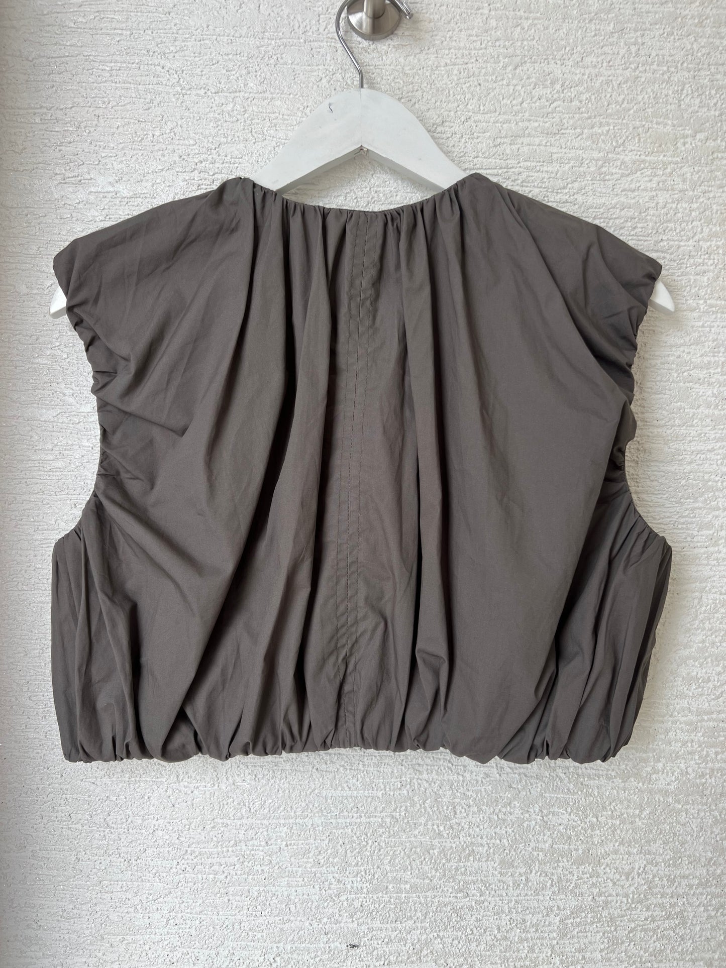 Cotton Crop Top - Charcoal