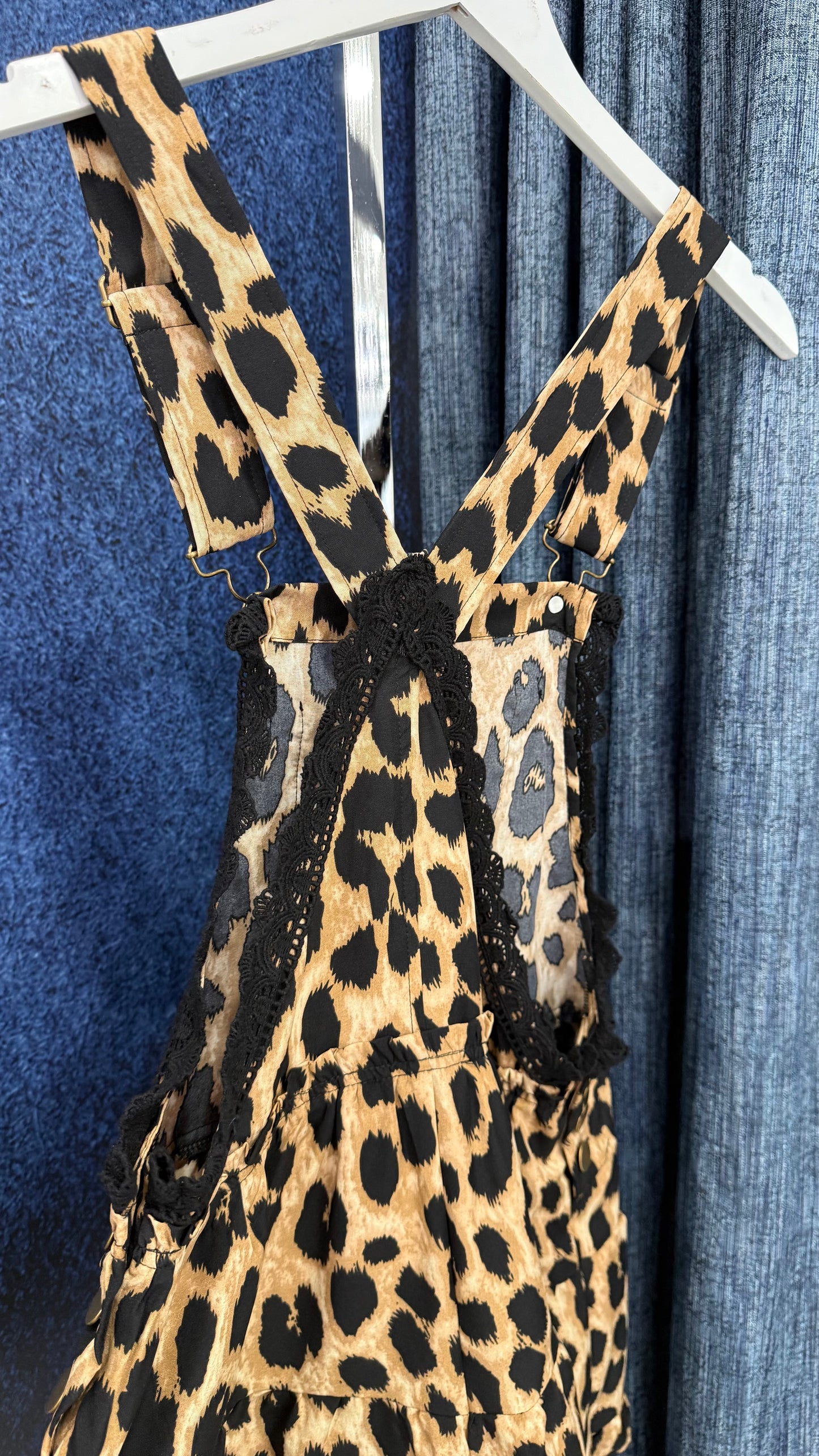 Short Overall With Lace / Leopard