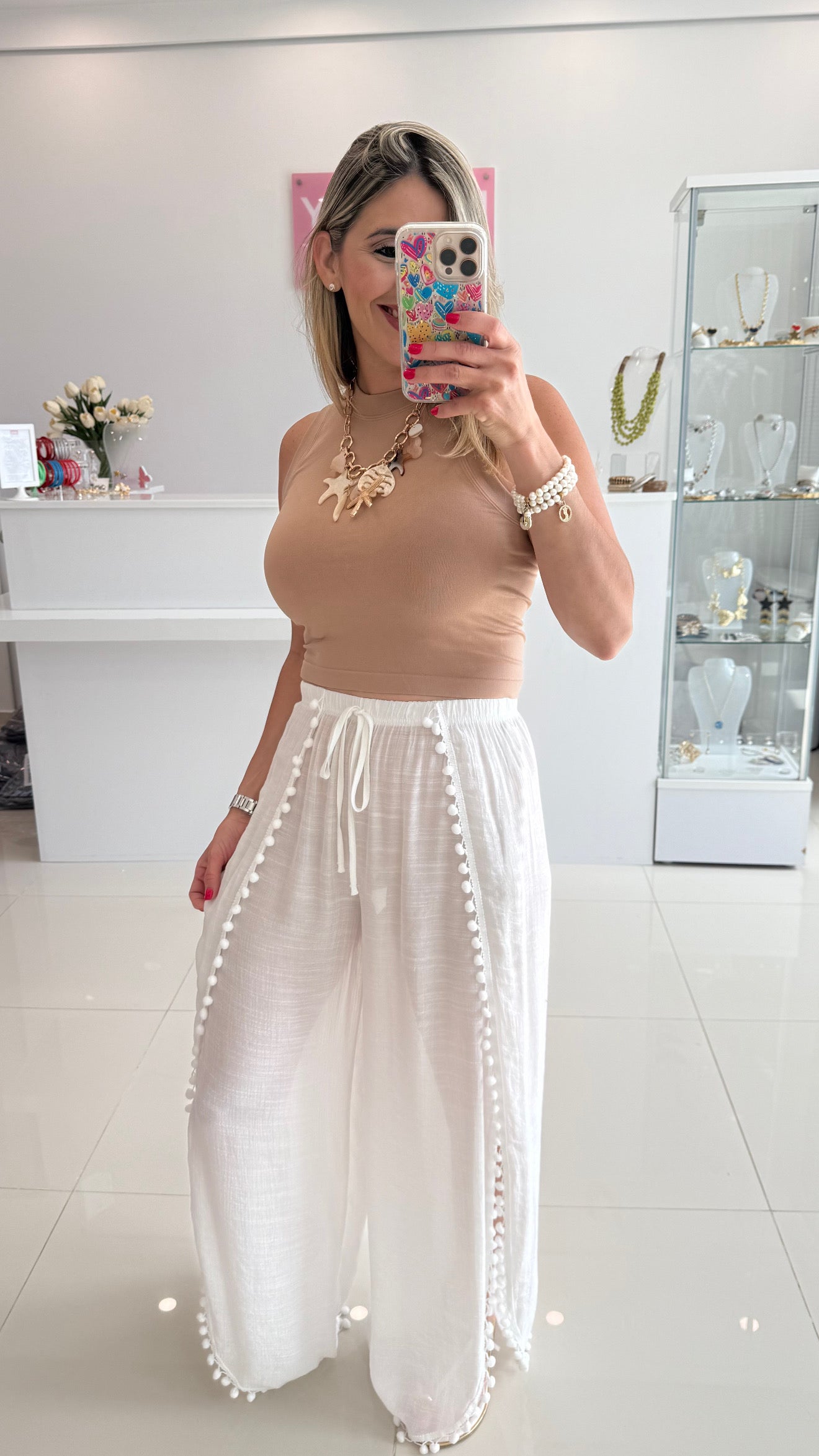 Coverup Pant White
