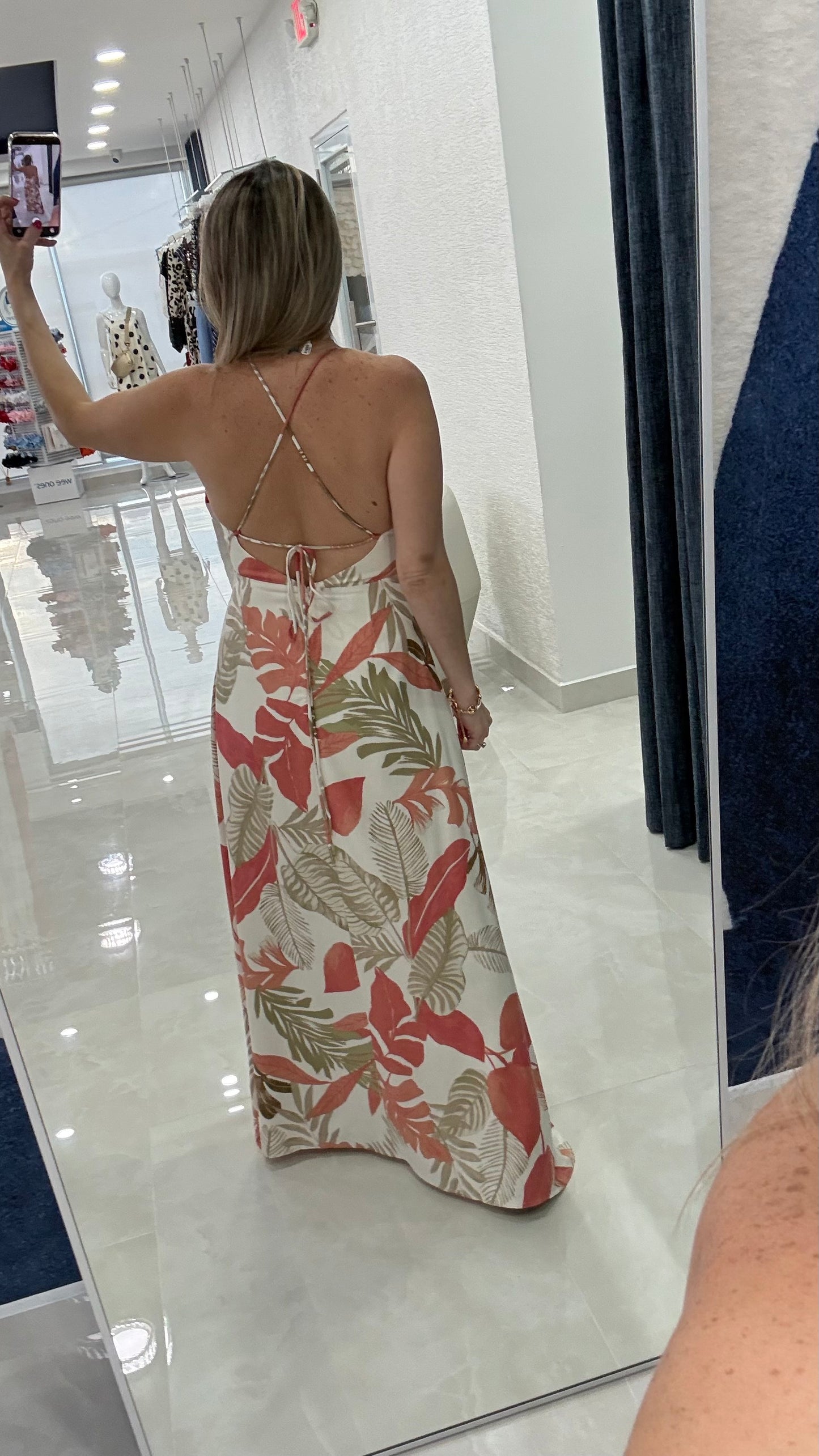 Leaf Tropic Maxi Dress