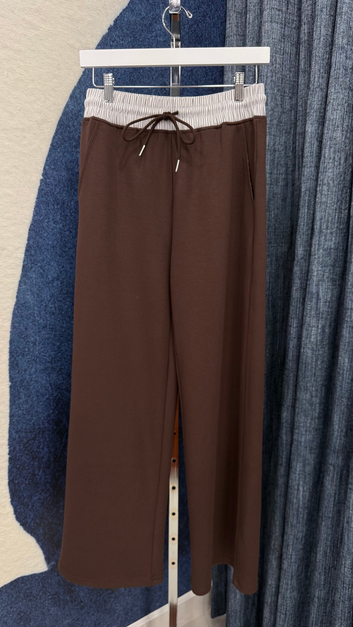 Cloud Contrast Zip Jacket & Pant Set Chocolate