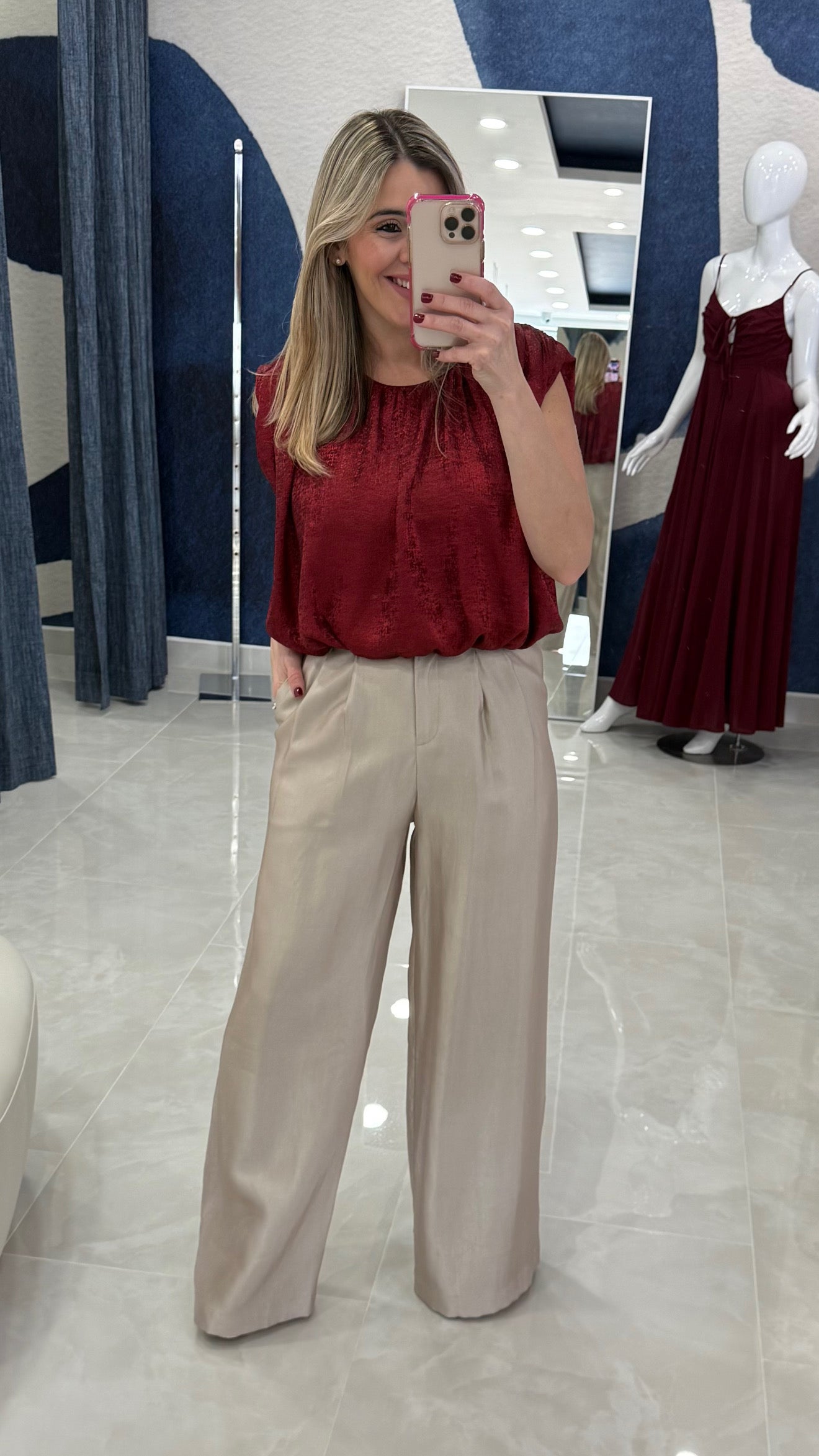 Wide Leg Pant Champagne