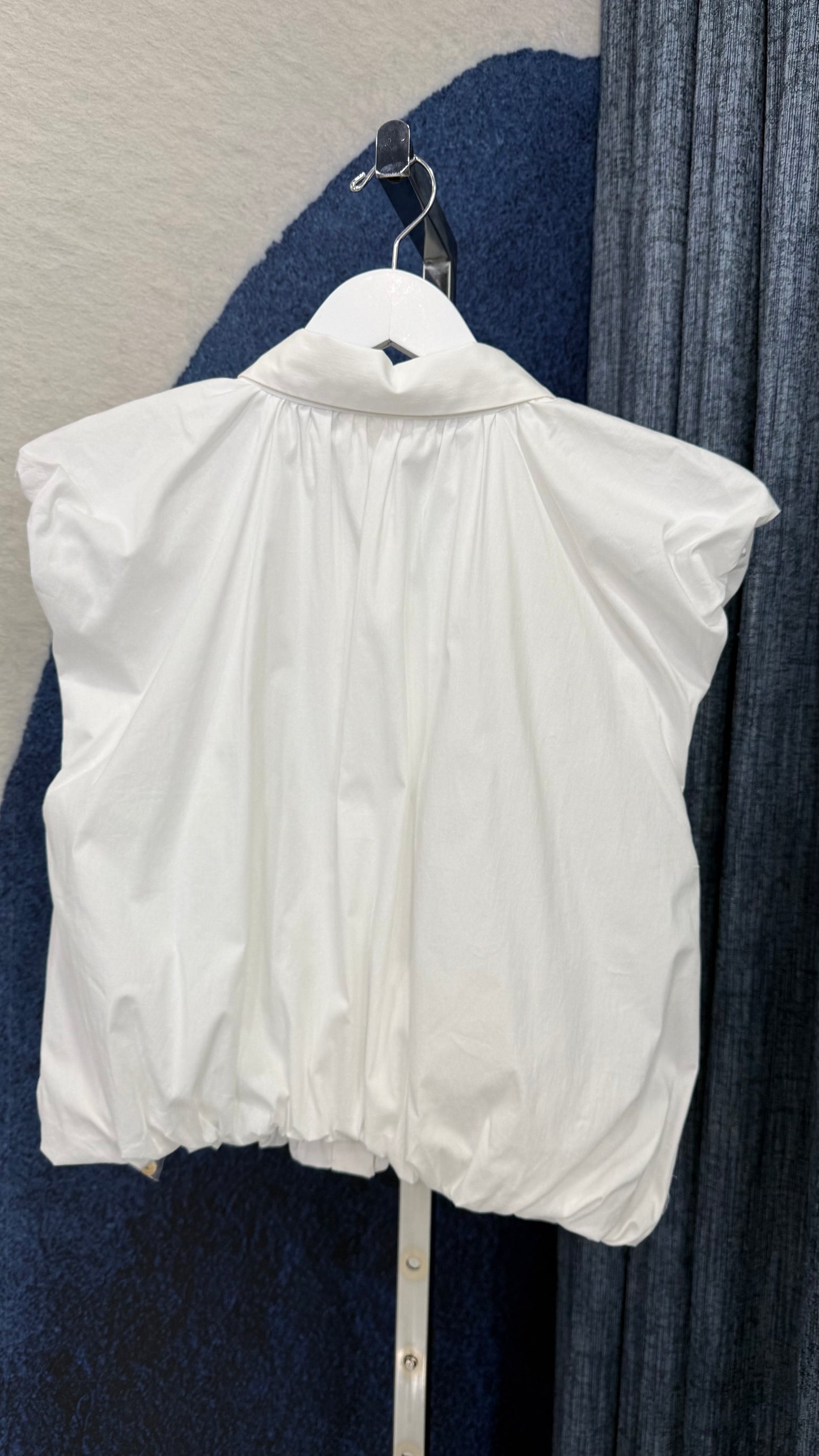 Cotton Bubble Top White