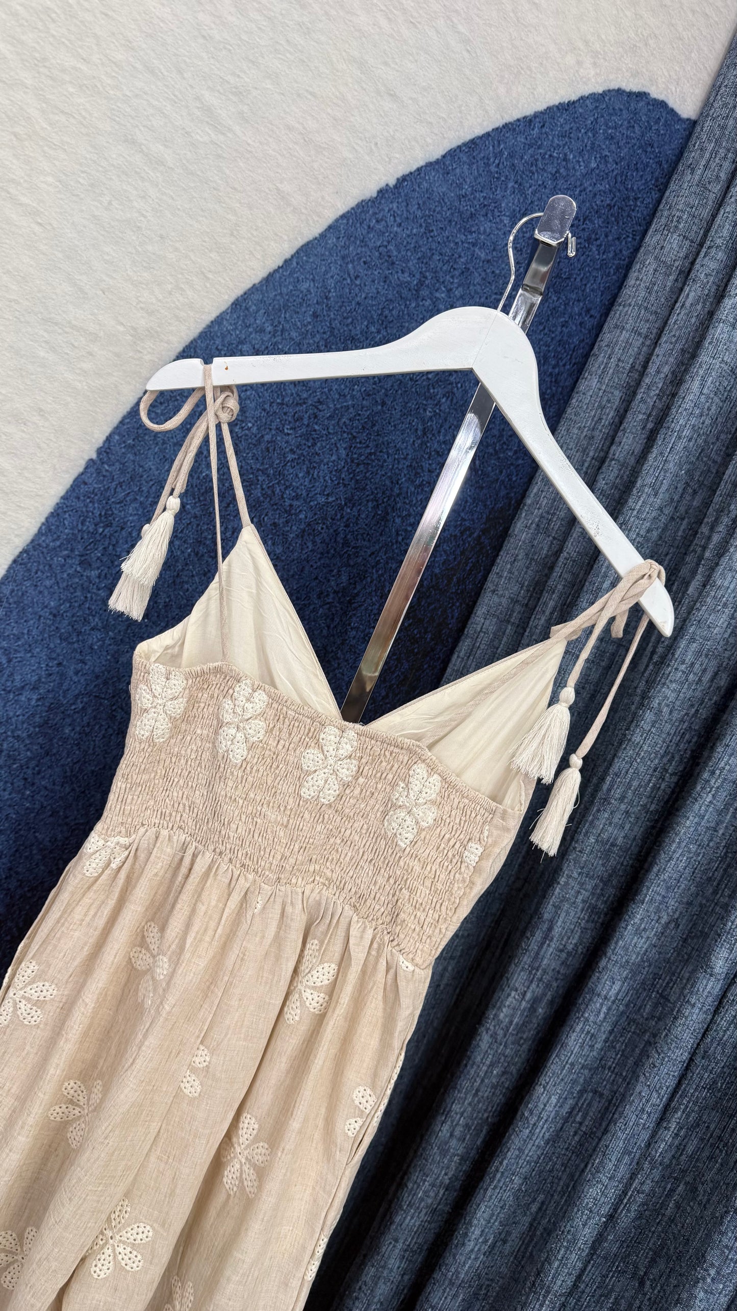 Embroidered Flower Printed Jumpsuit