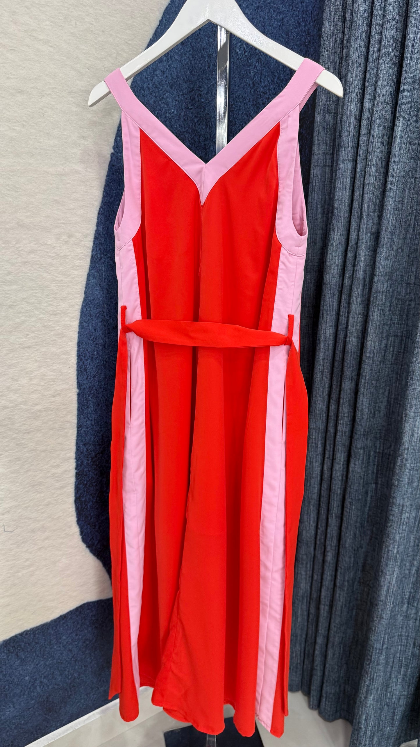 Color Block Maxi Dress Tangerine