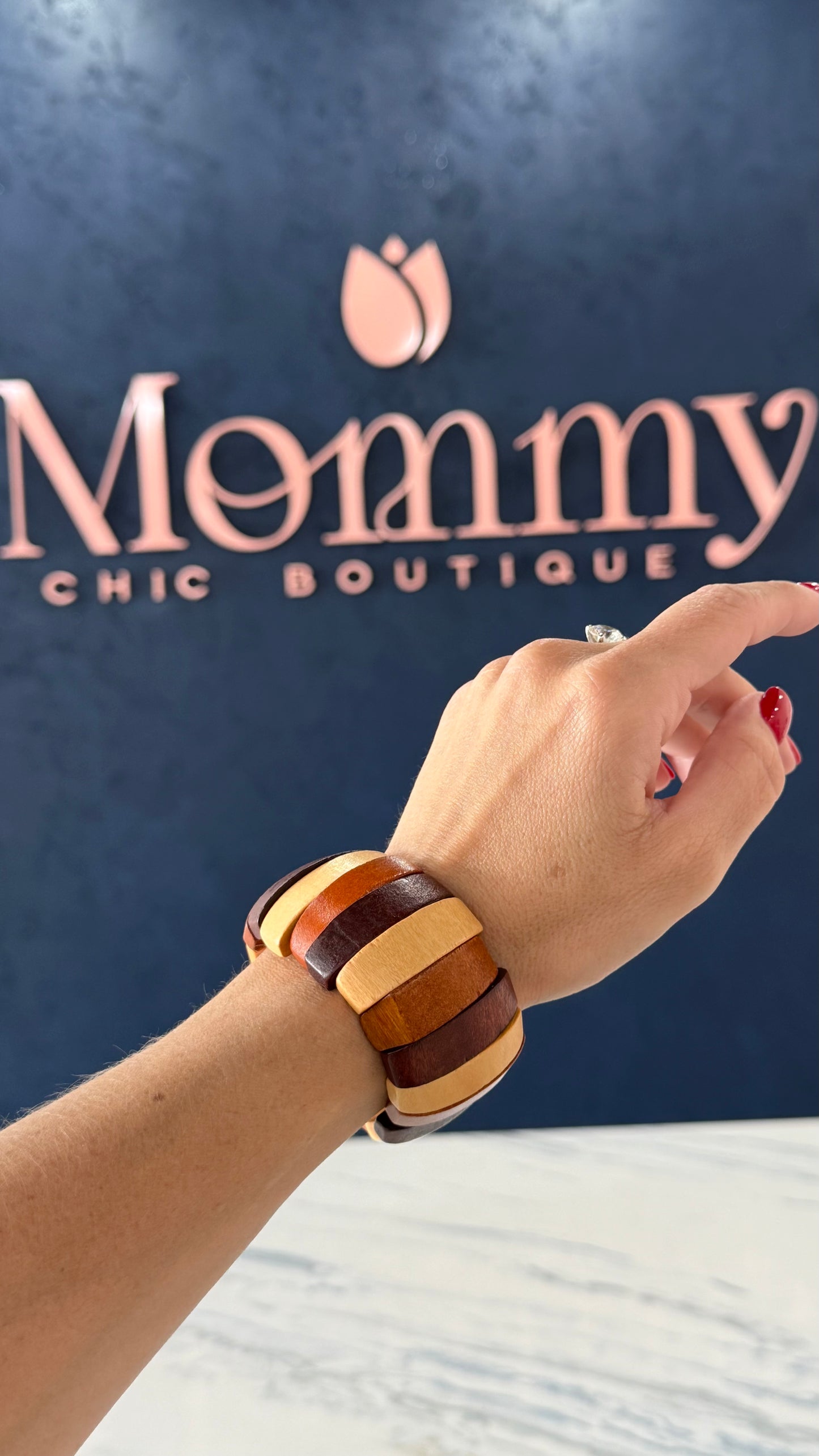 Elastic Wood Bracelet